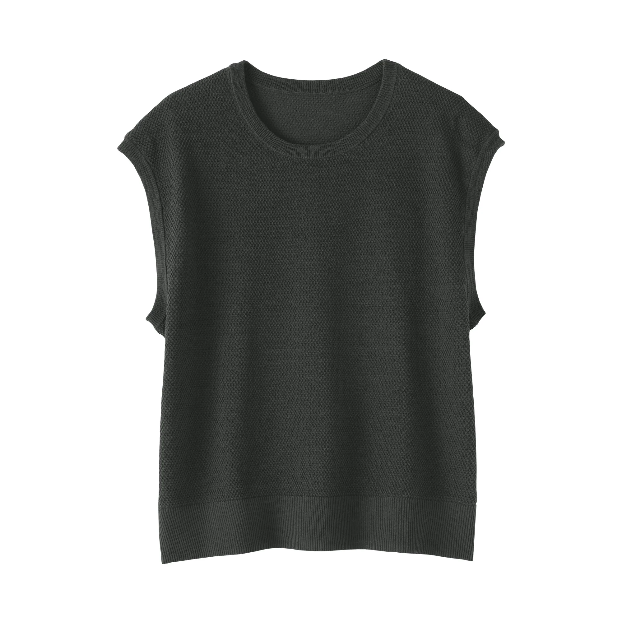 High-Twist Cotton Sleeveless Sweater - Image 16