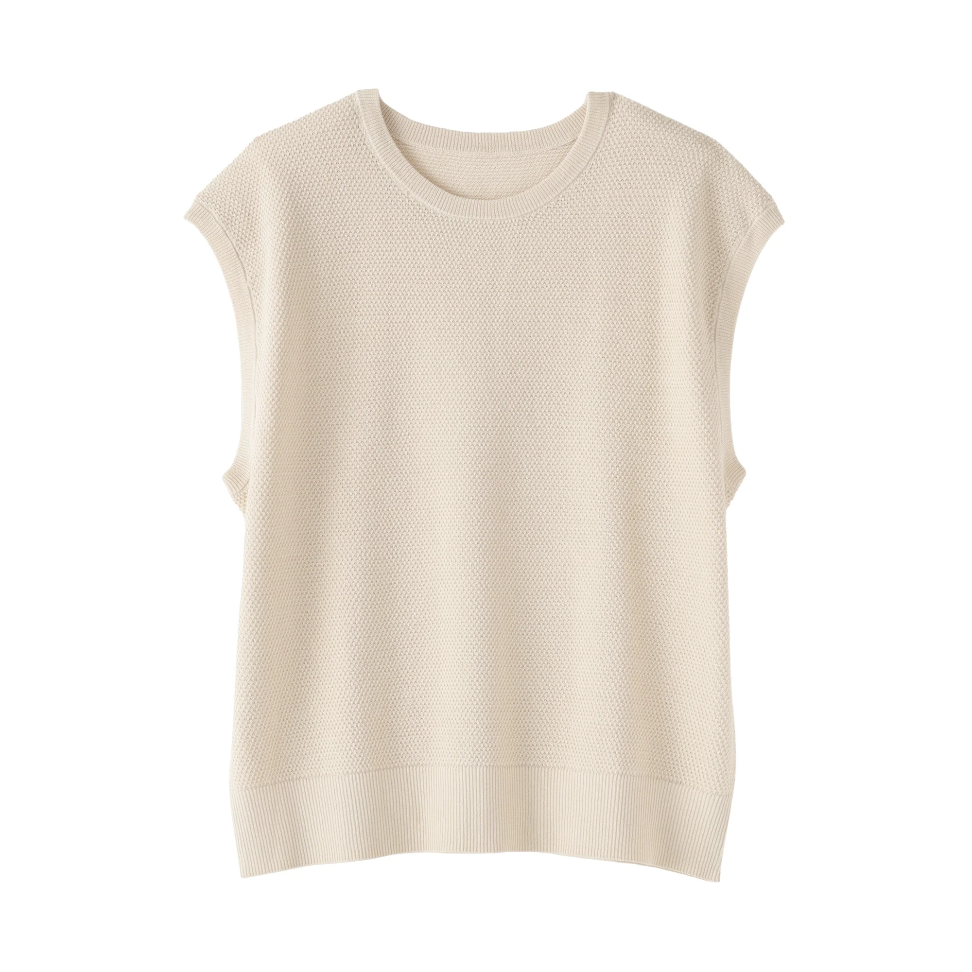 High-Twist Cotton Sleeveless Sweater - Image 23
