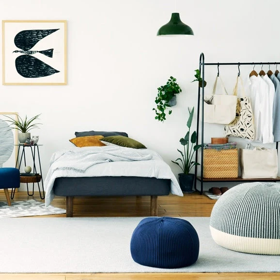 MUJI IDÉE PUUF Cover - White x Black (Cushion Sold Separately) - Image 3