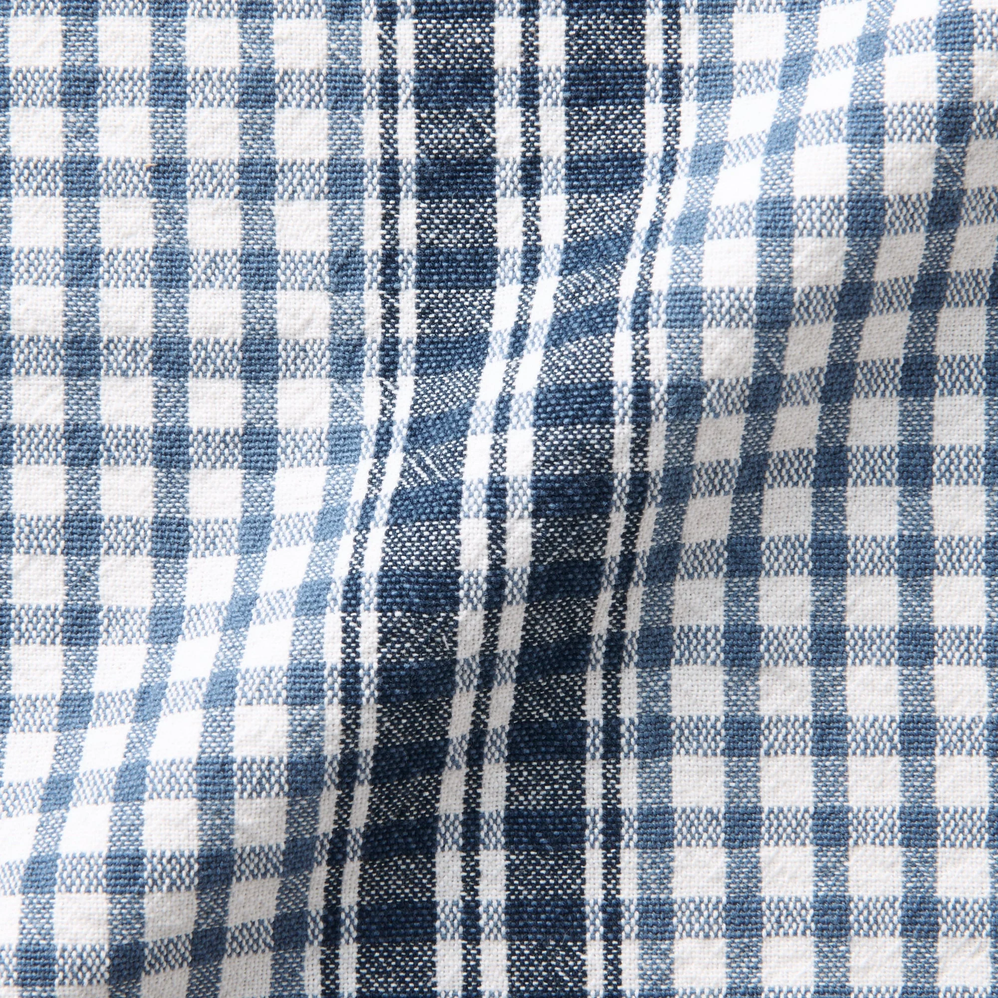 Indian Cotton Multipurpose Cloth - Blue Check - Image 4