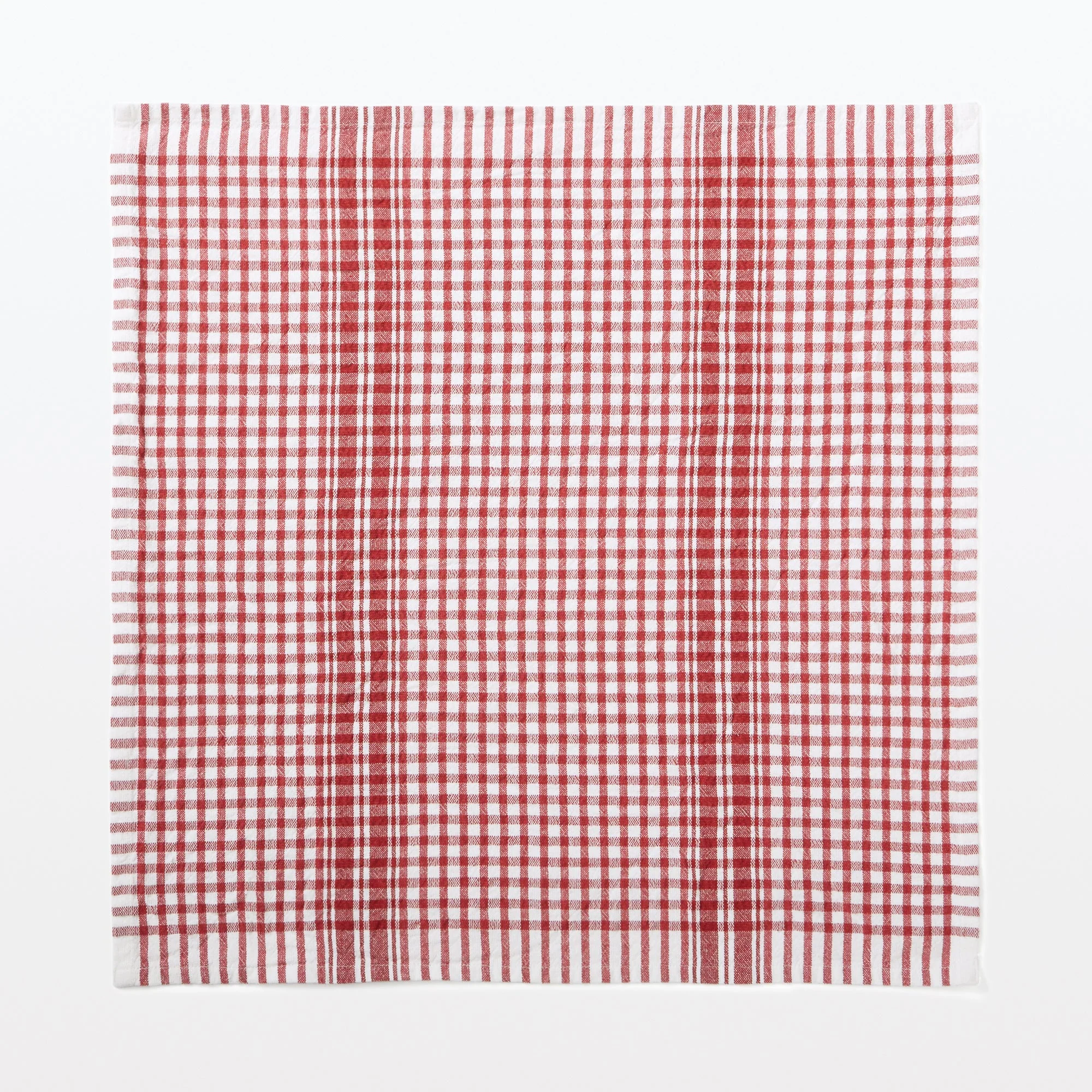 Indian Cotton Multipurpose Cloth - Red Check - Image 3