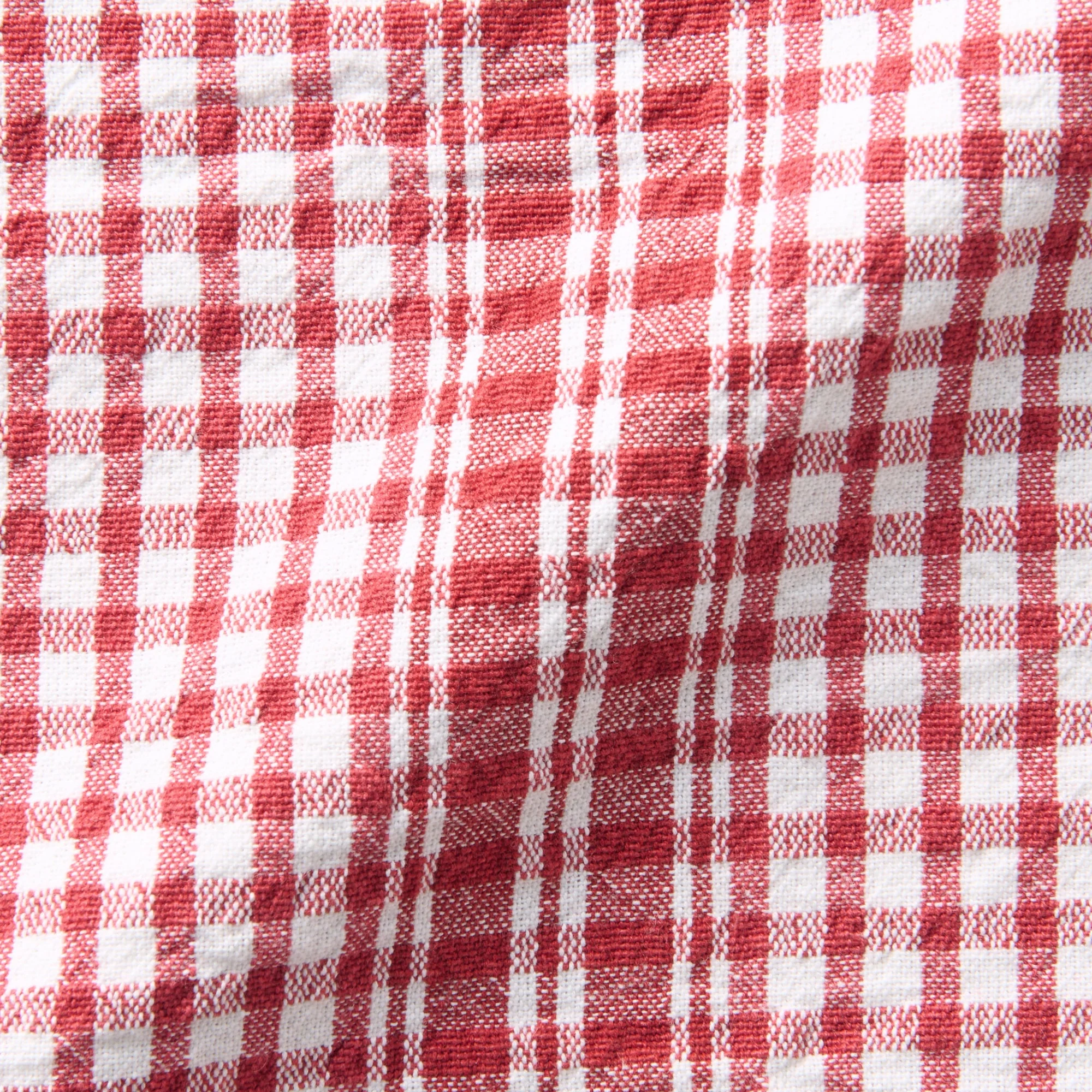 Indian Cotton Multipurpose Cloth - Red Check - Image 4