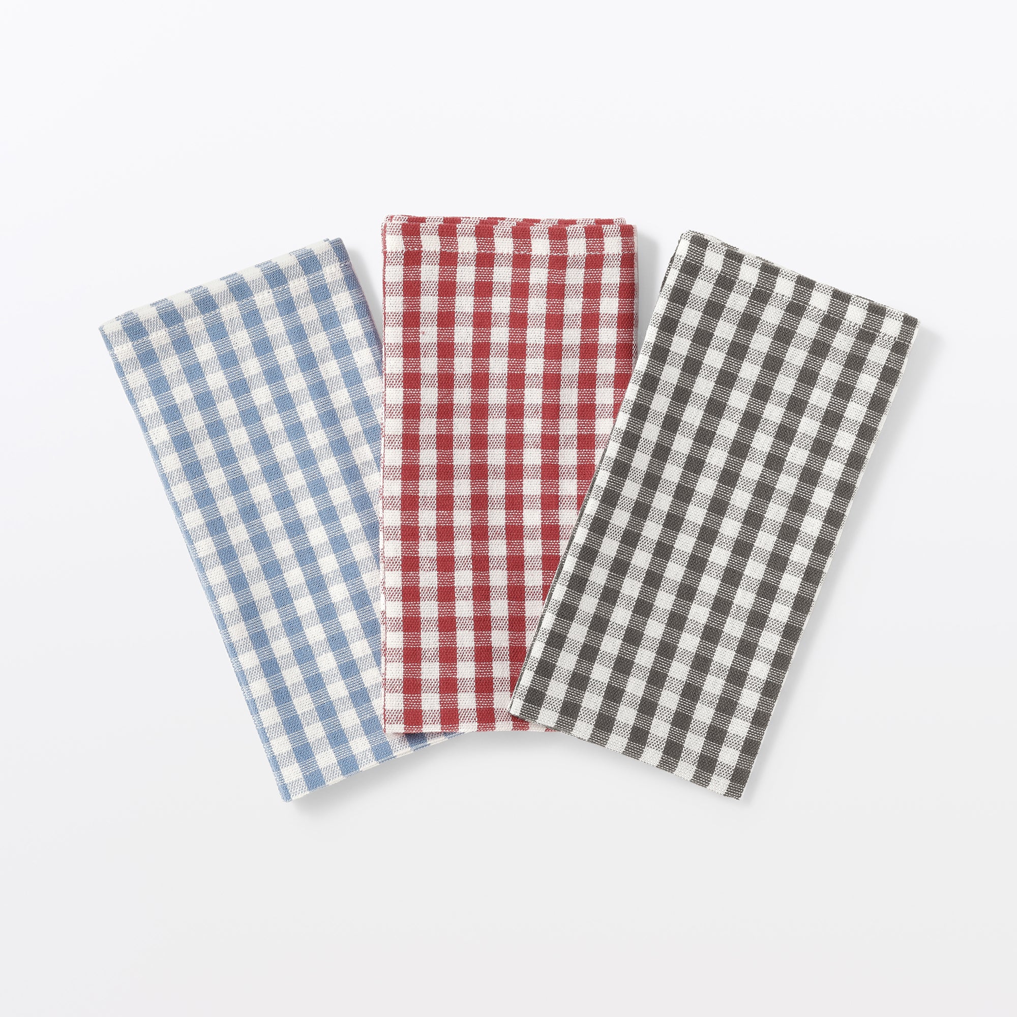 Indian Cotton Napkin - Off-white x Blue - Image 4