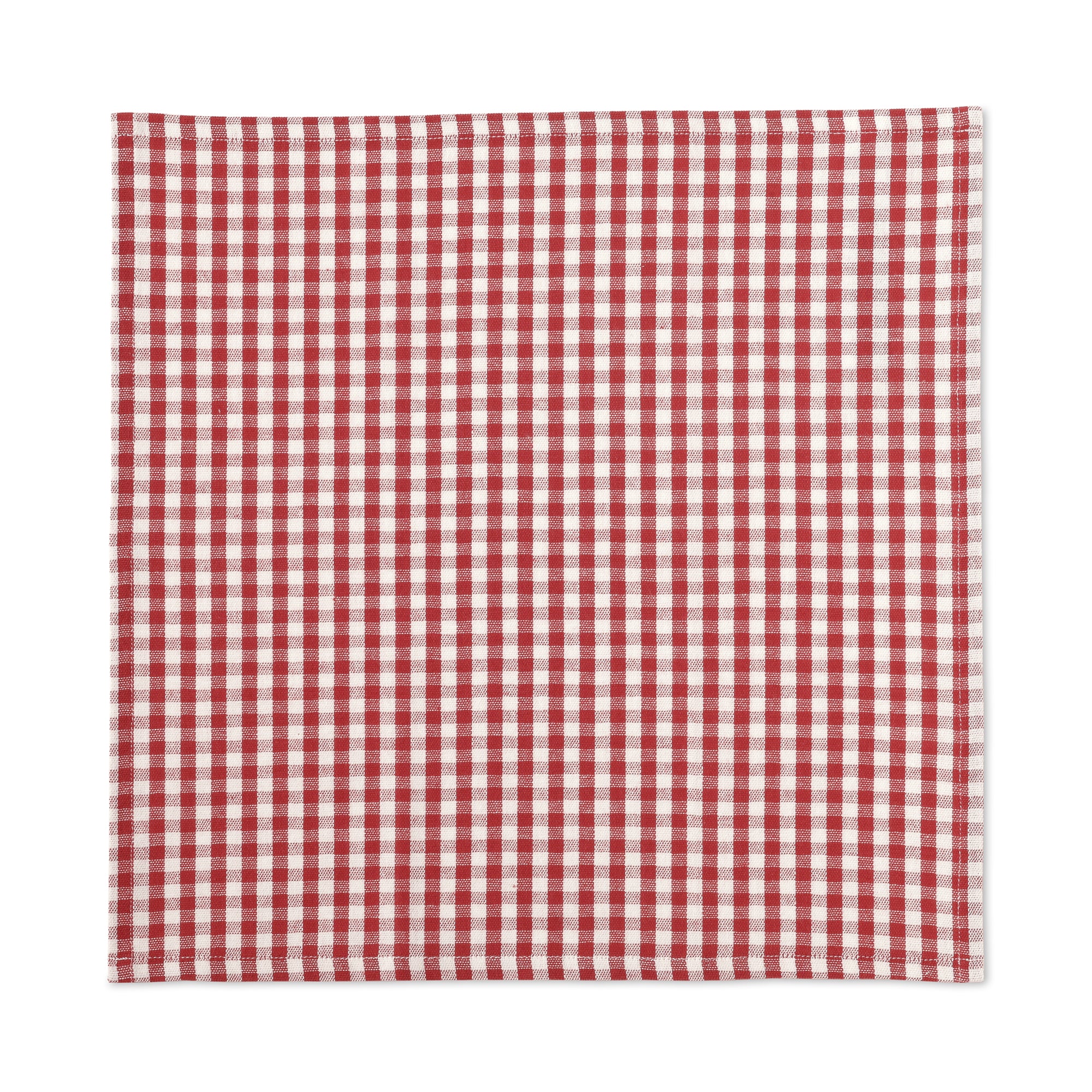Indian Cotton Napkin - Off-white x Red - Image 5