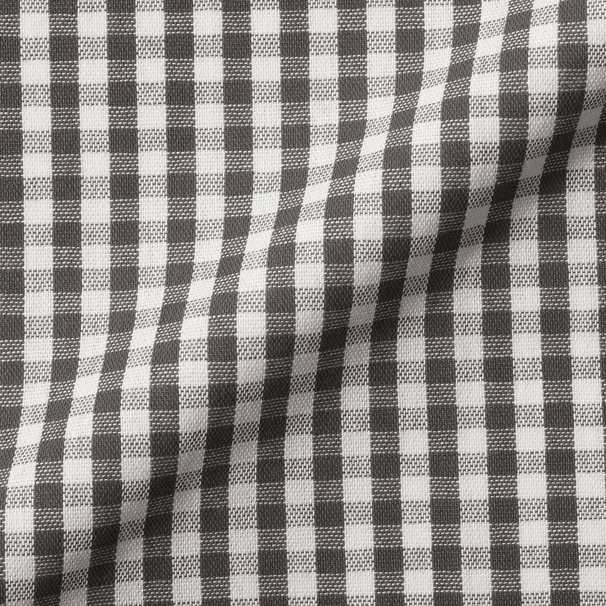 Indian Cotton Tablecloth - Off-white x Charcoal Gray - Image 3