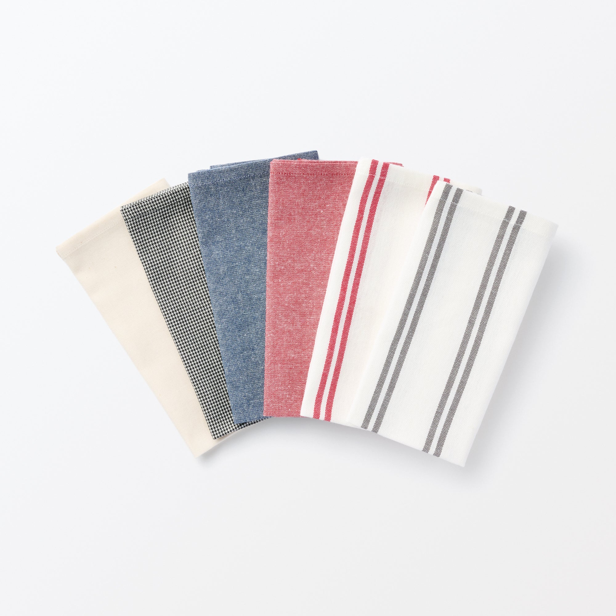 Indian Cotton Yarn Dyed Napkin - Gray Stripe - Image 5