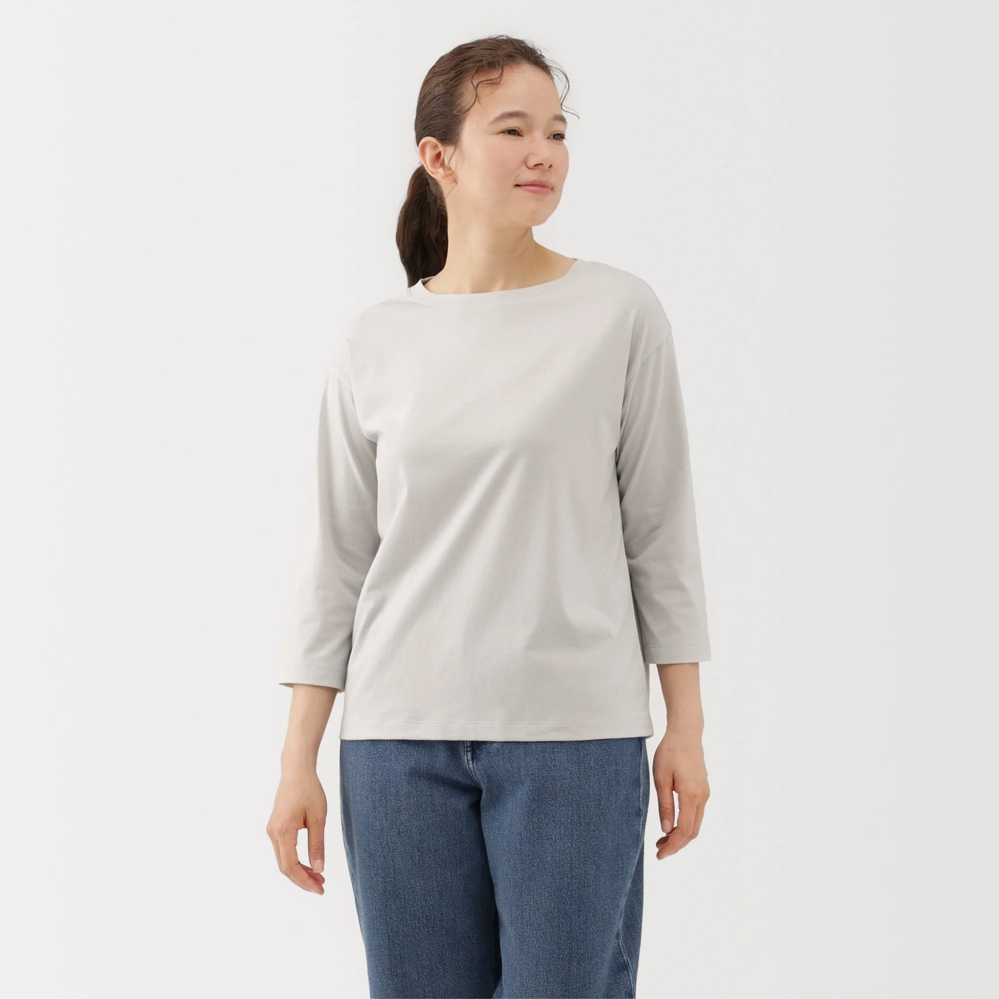 Jersey Boat Neck T-Shirt - Image 19