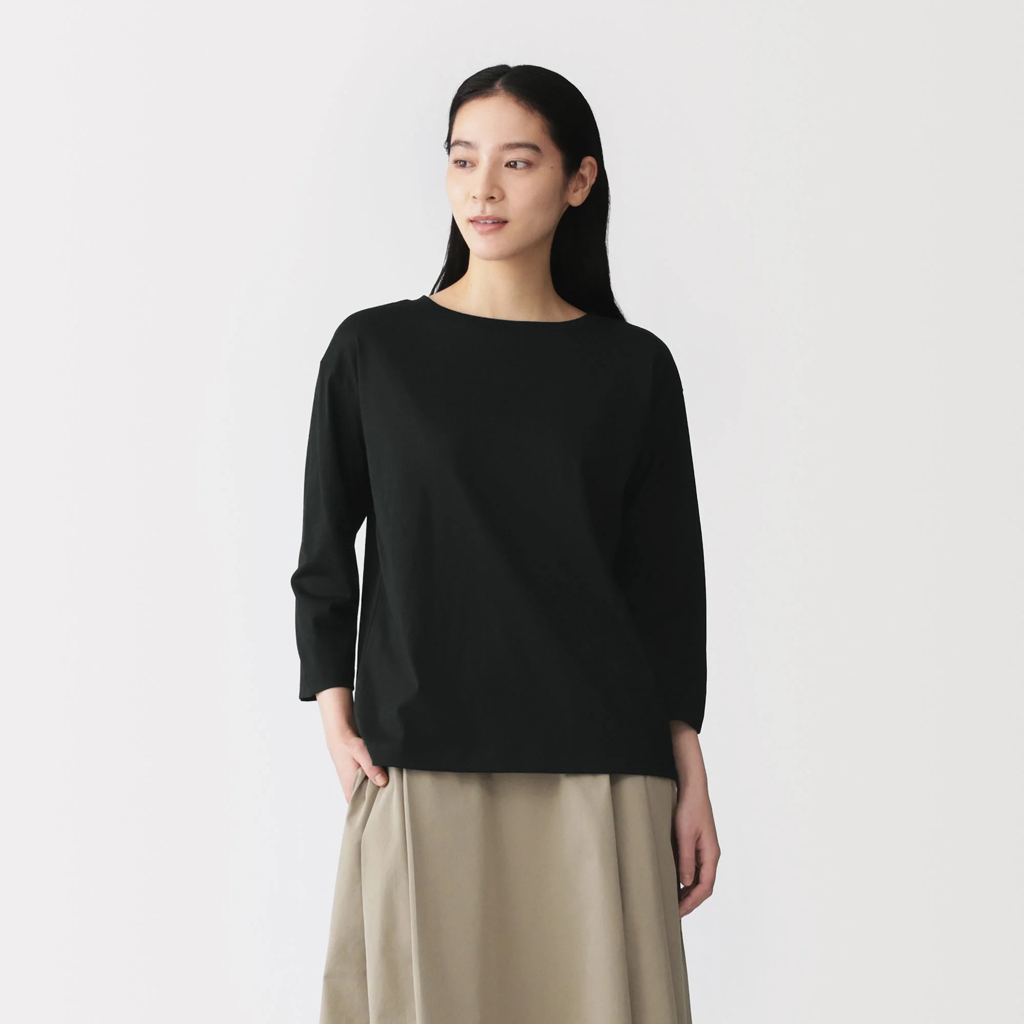 Jersey Boatneck T-Shirt - Image 35