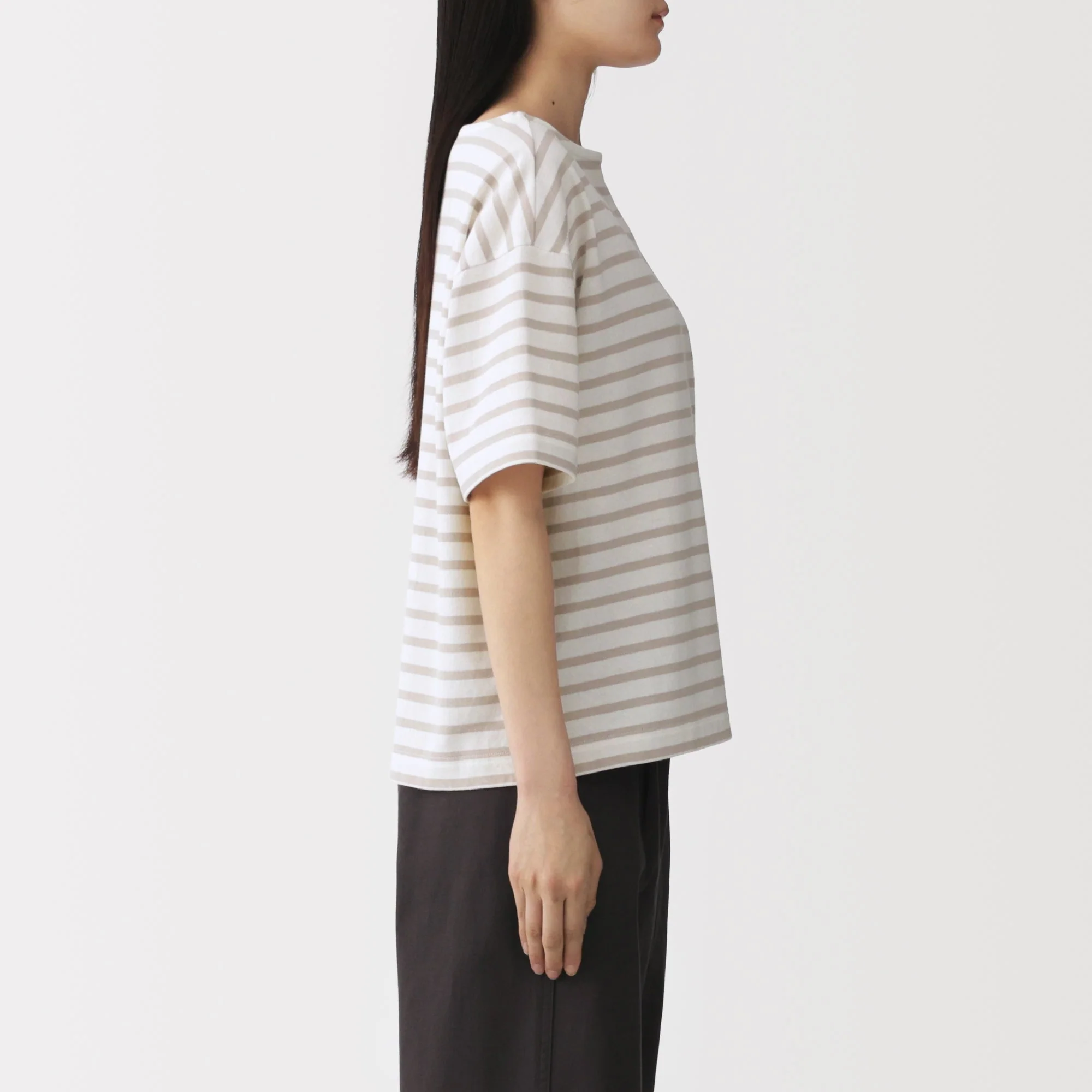 Cotton Jersey Boatneck T-Shirt - Image 21