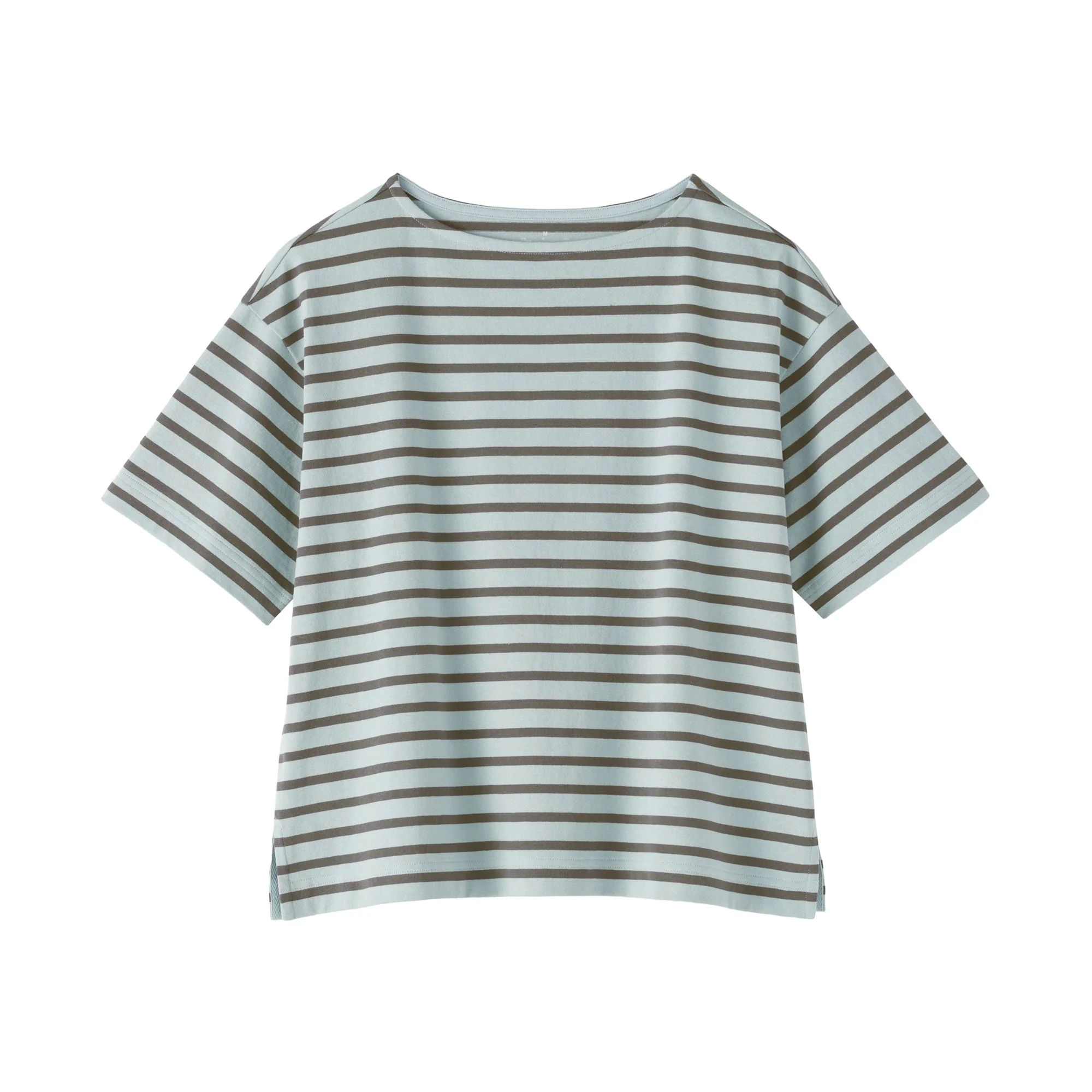 Cotton Jersey Boatneck T-Shirt - Image 34