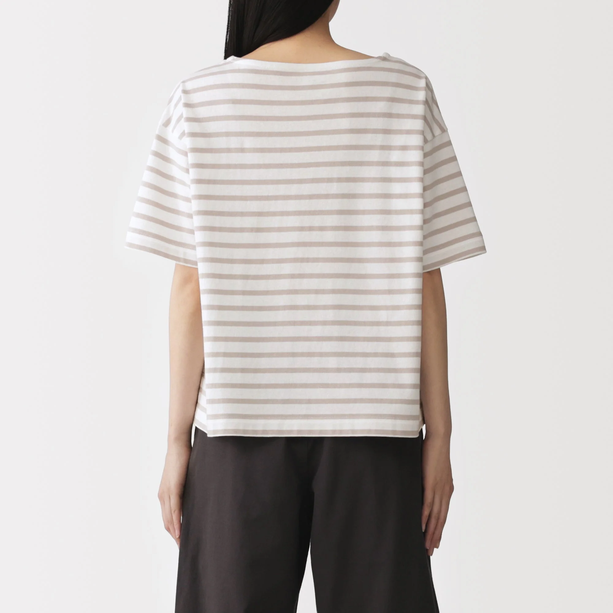 Cotton Jersey Boatneck T-Shirt - Image 46