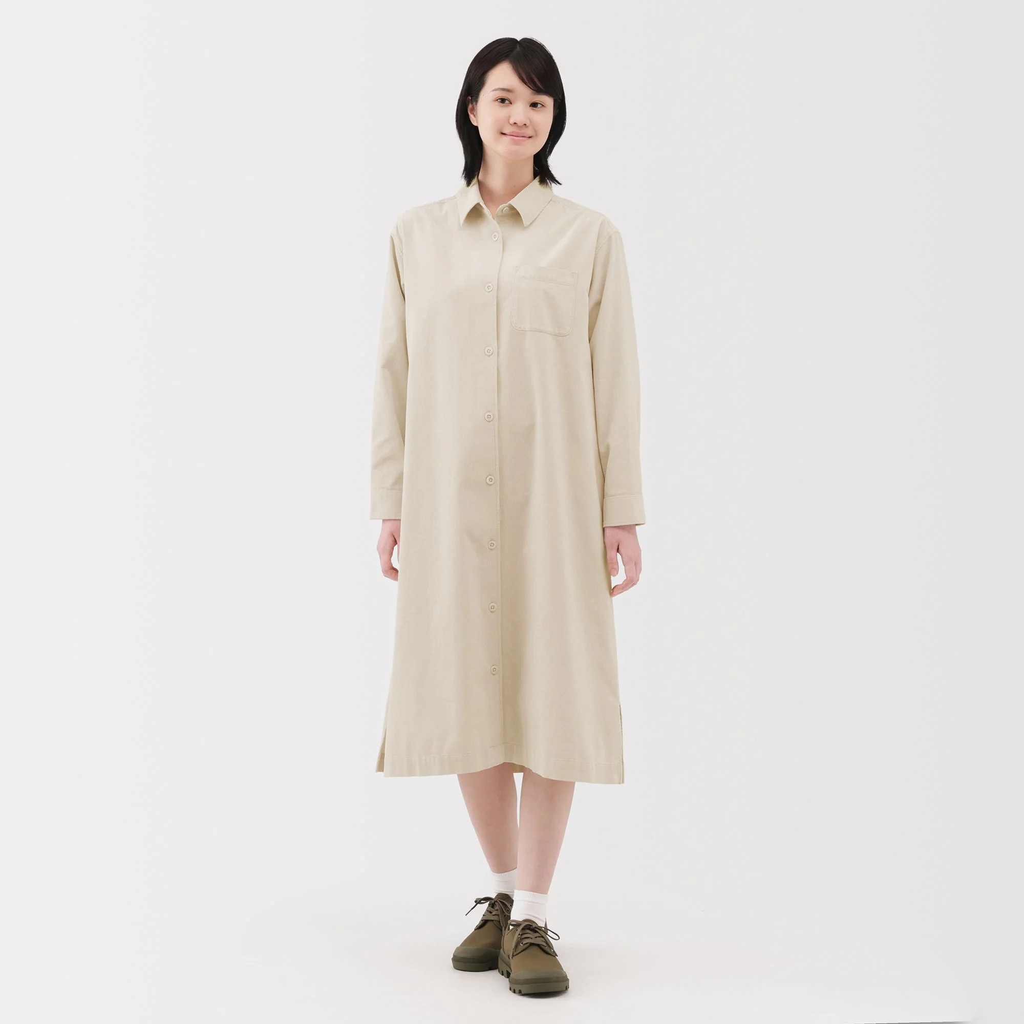 Kapok Blend Corduroy Dress - Image 3