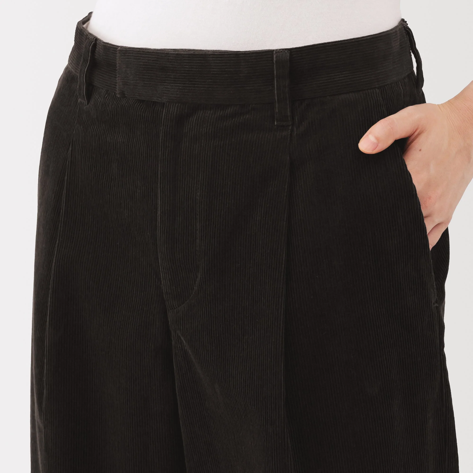 Kapok Blend Corduroy Wide Pants - Image 25