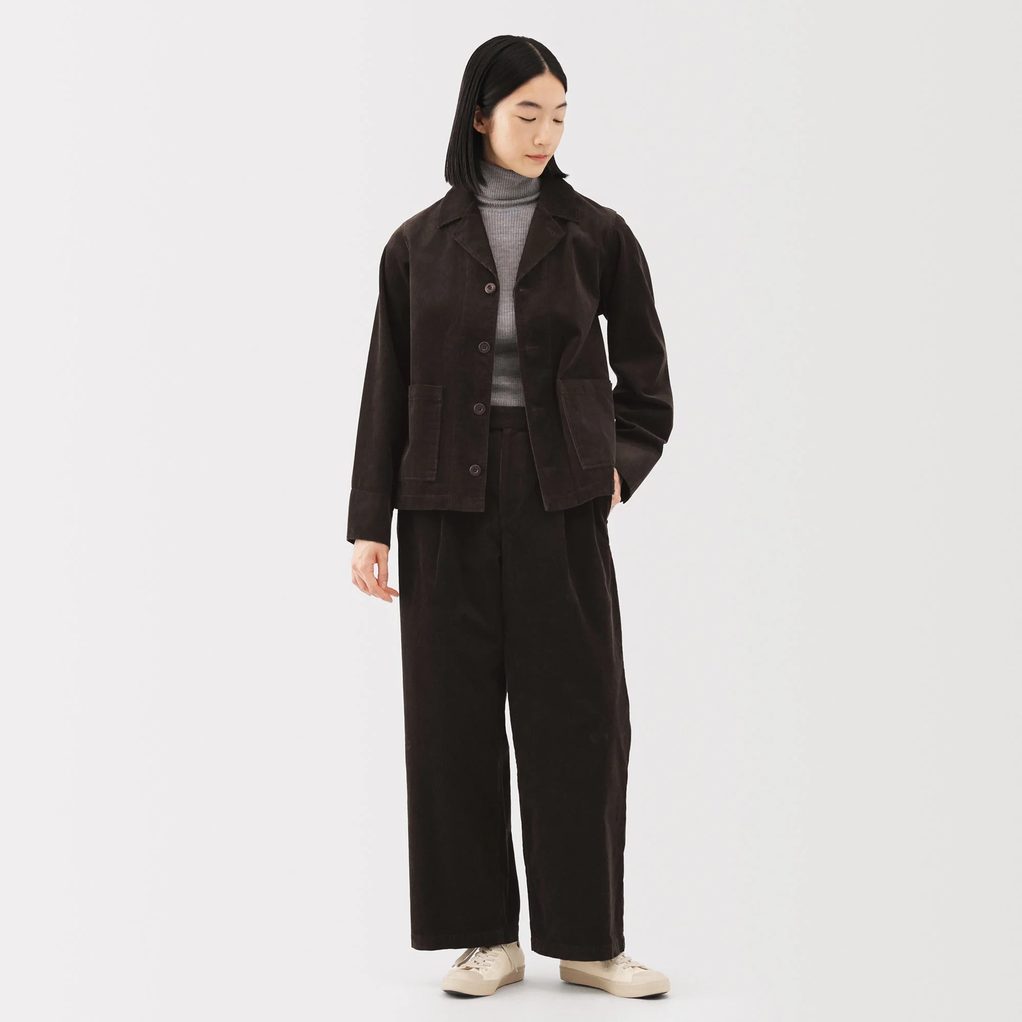 Kapok Blend Corduroy Wide Pants - Image 4