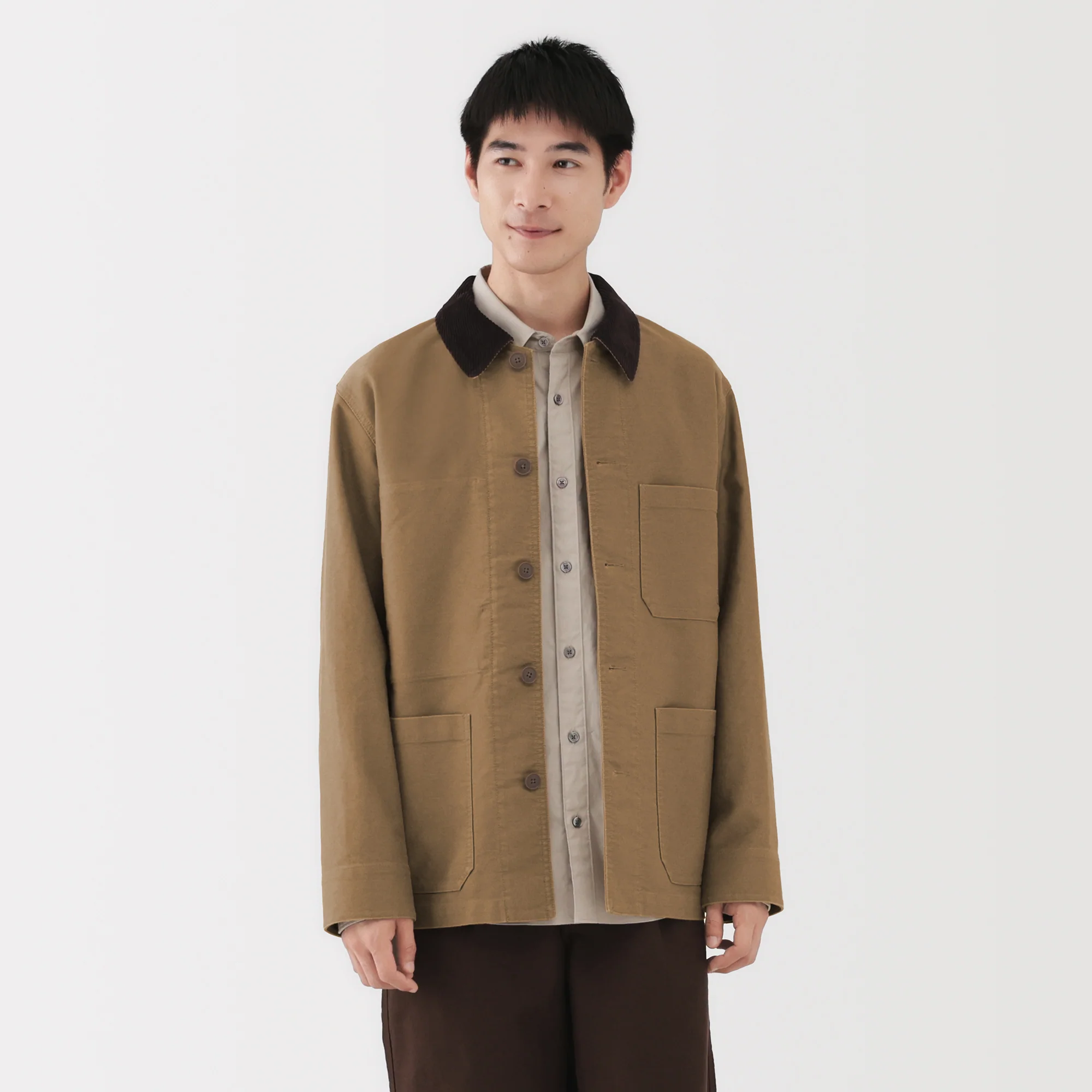 Kapok Blend Corduroy Work Jacket - Image 12