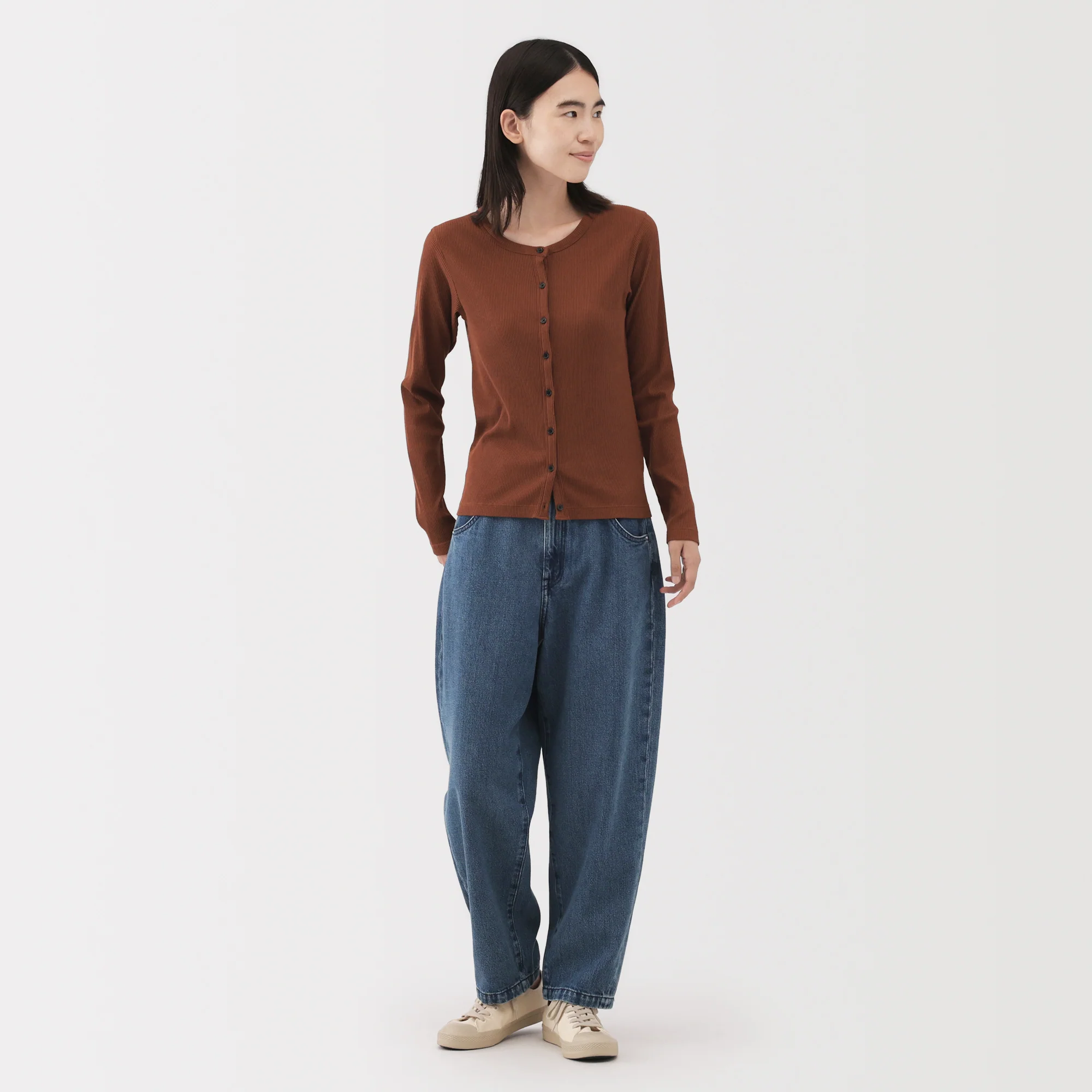 Kapok Blend Denim Barrel Pants - Image 13