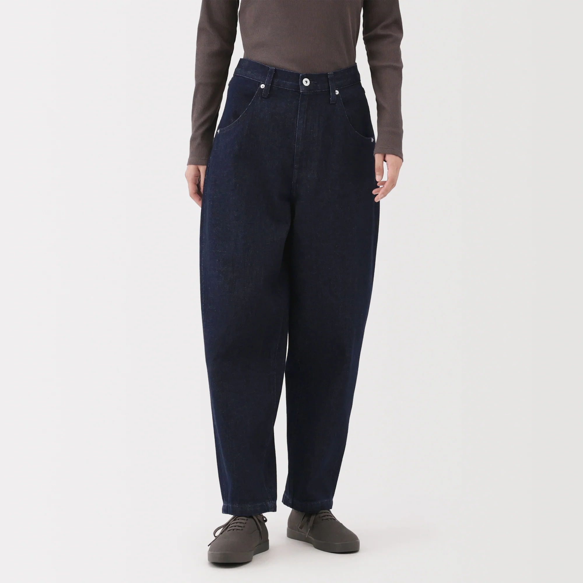 Kapok Blend Denim Barrel Pants - Image 3