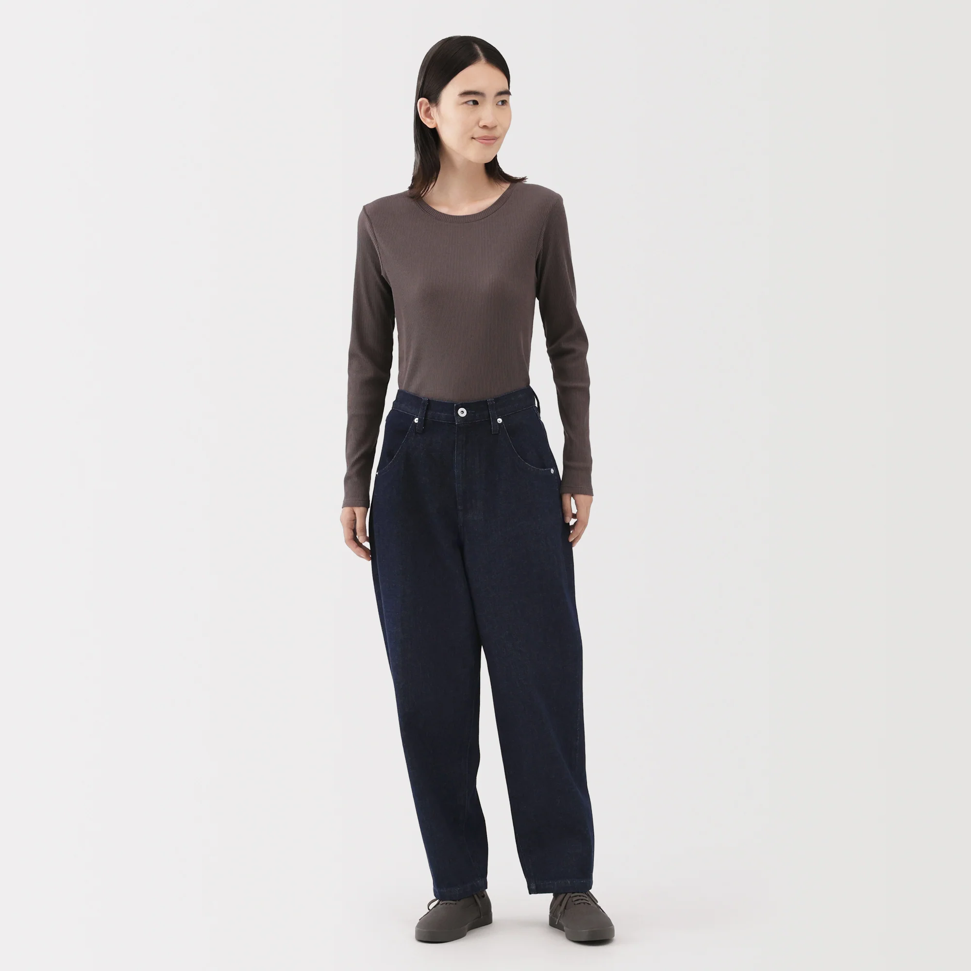 Kapok Blend Denim Barrel Pants - Image 4
