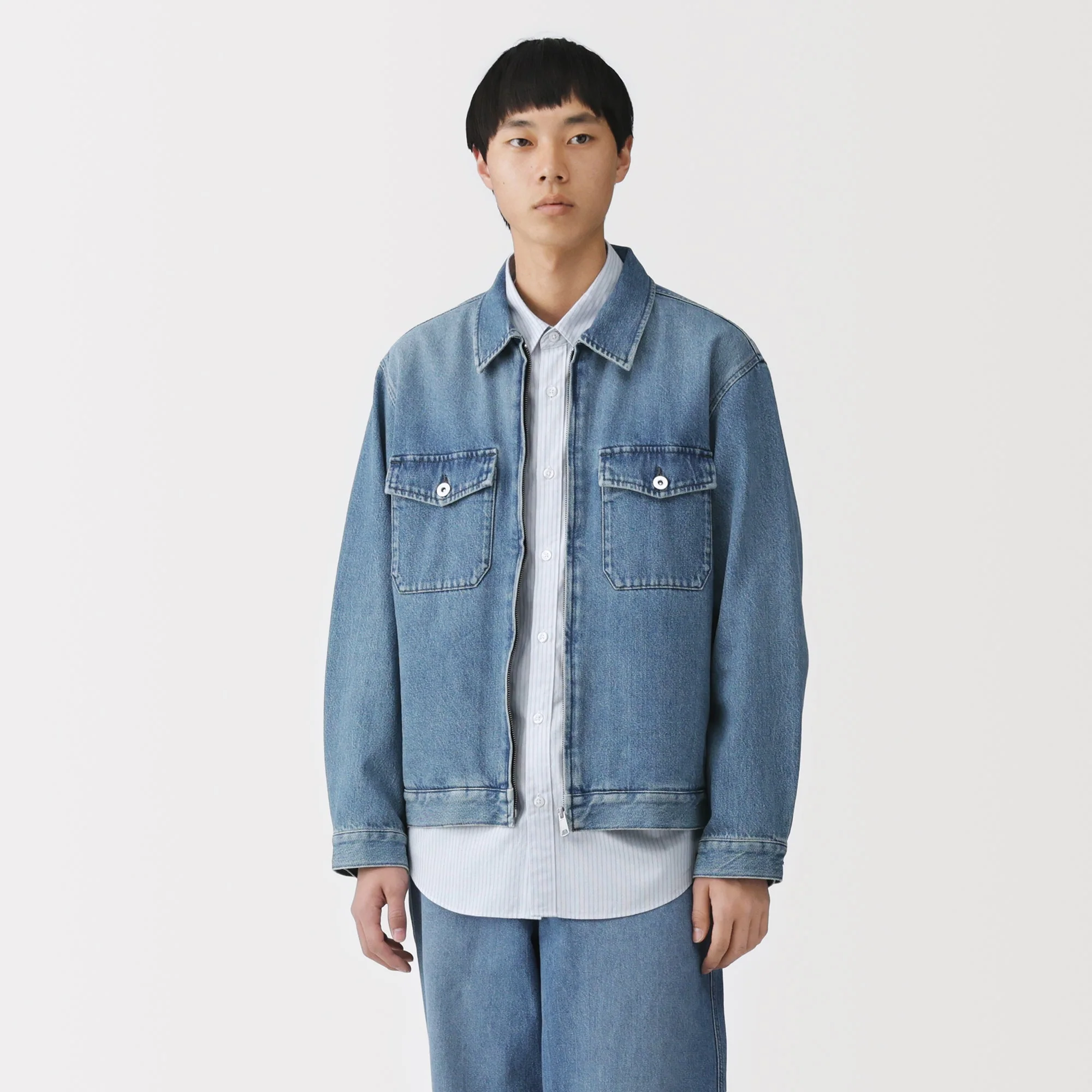 Kapok Blend Denim Blouson