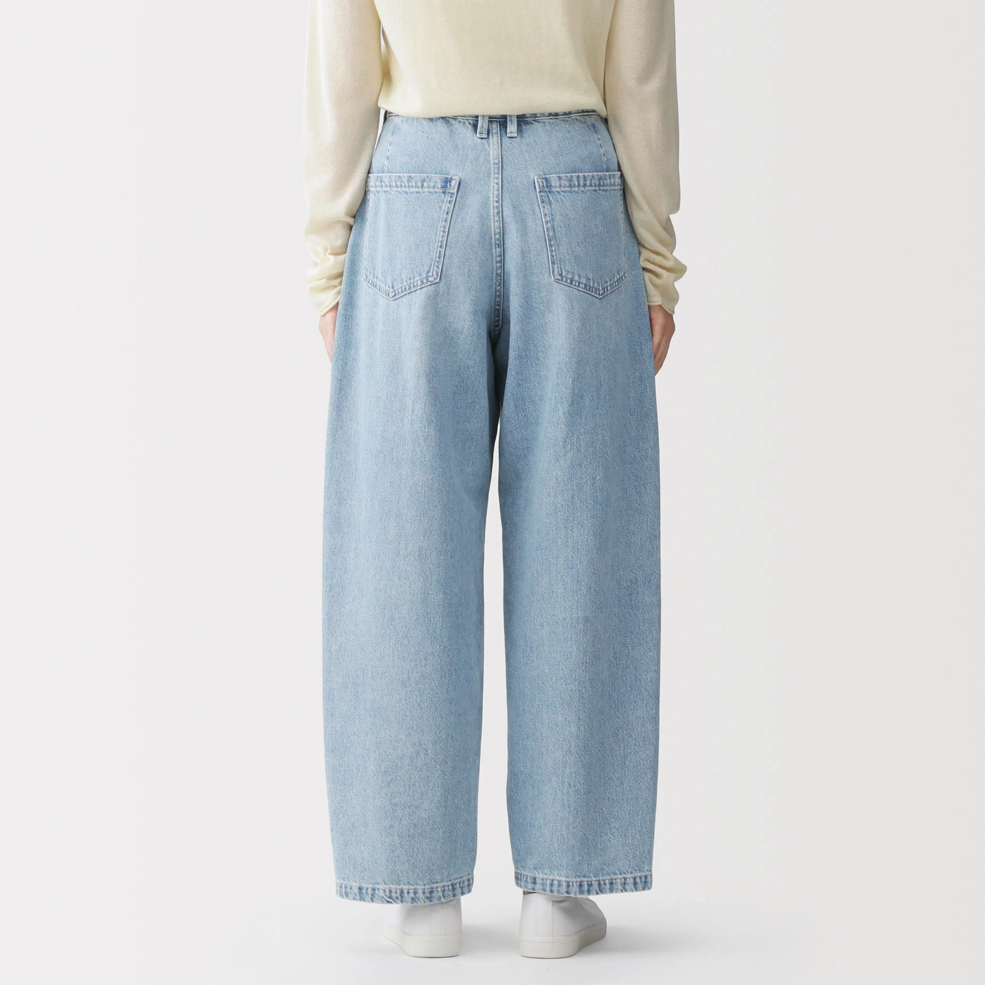 Kapok Blend Denim Cocoon Pants - Image 6