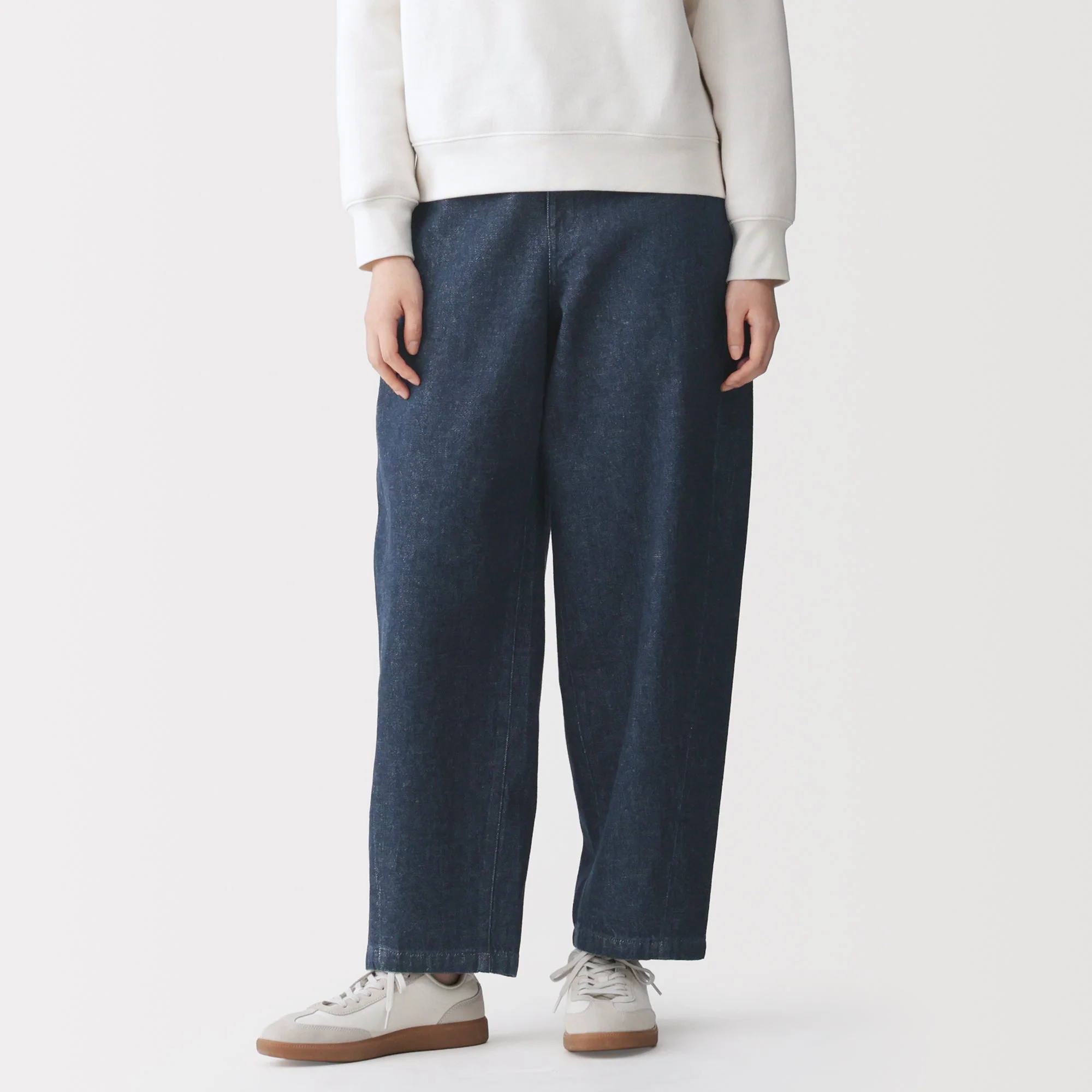 Kapok Blend Denim Cocoon Pants - Image 21