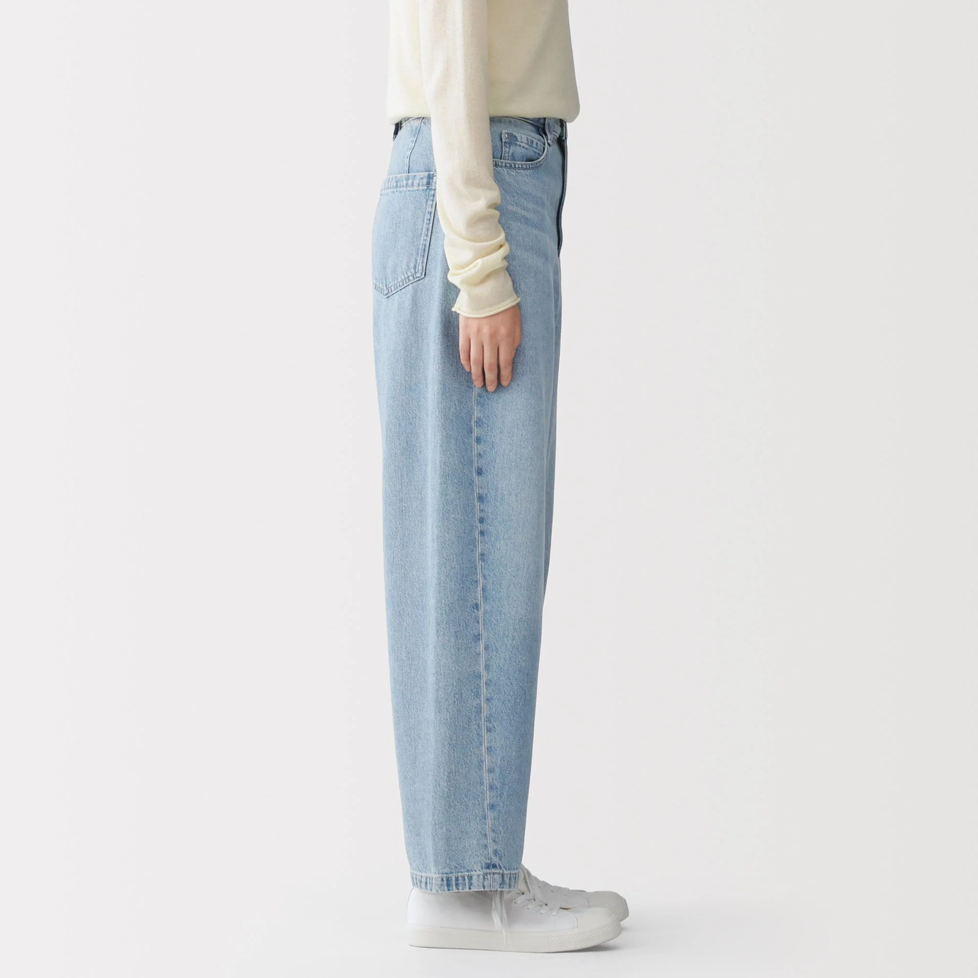 Kapok Blend Denim Cocoon Pants - Image 23