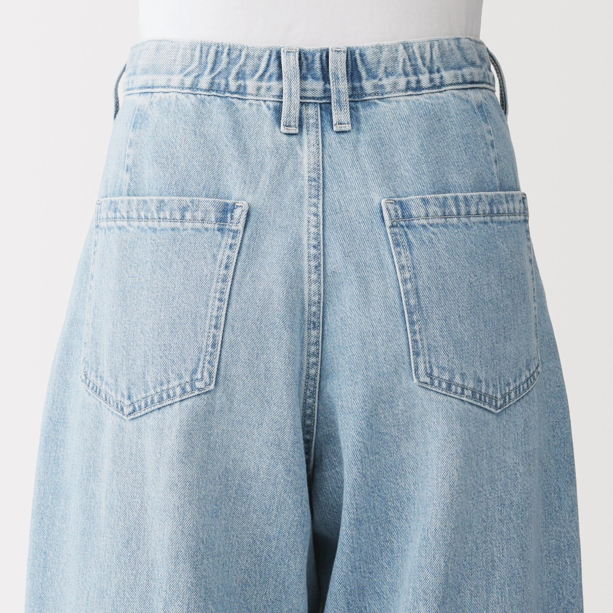 Kapok Blend Denim Cocoon Pants - Image 8