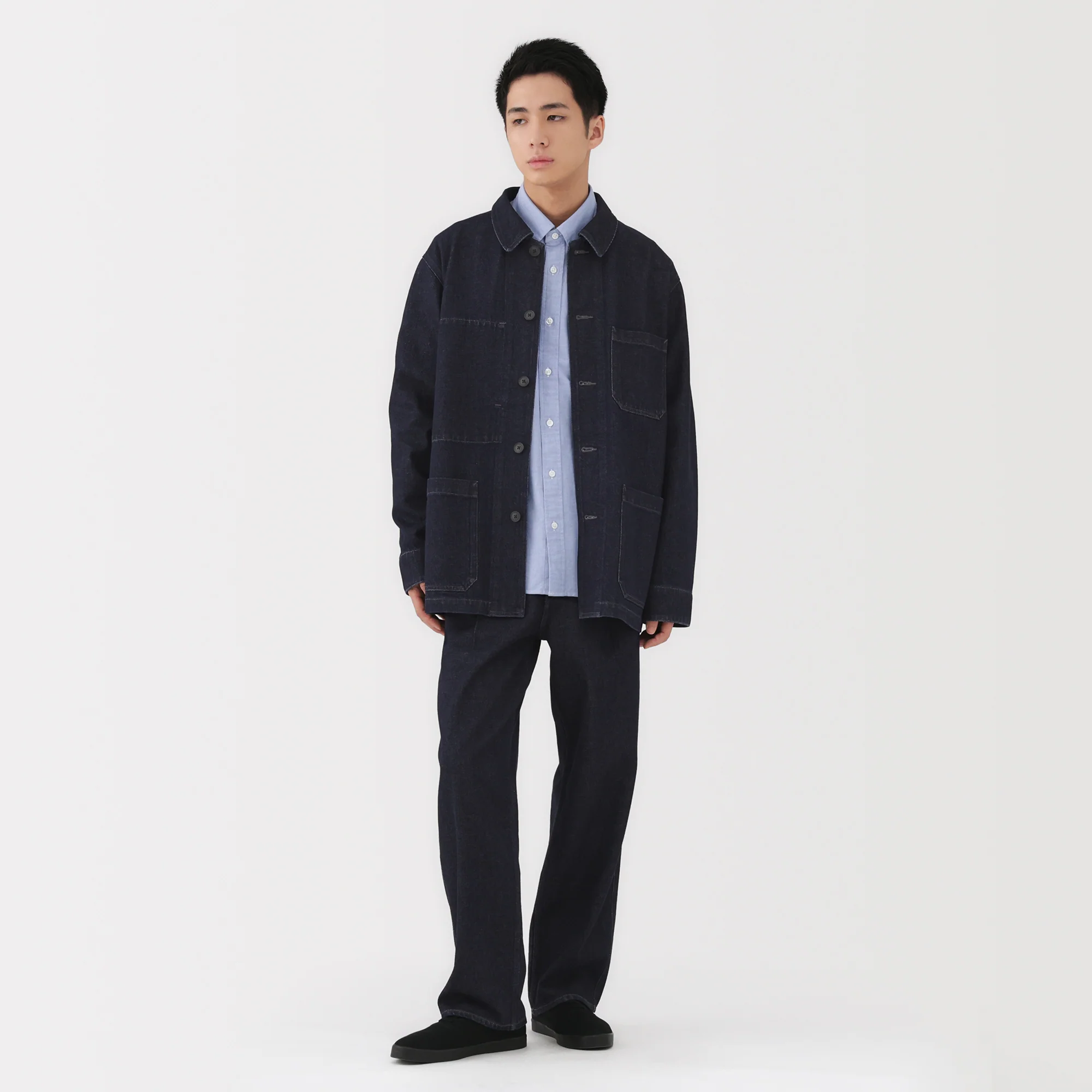 Kapok Blend Denim Coverall Jacket - Image 13