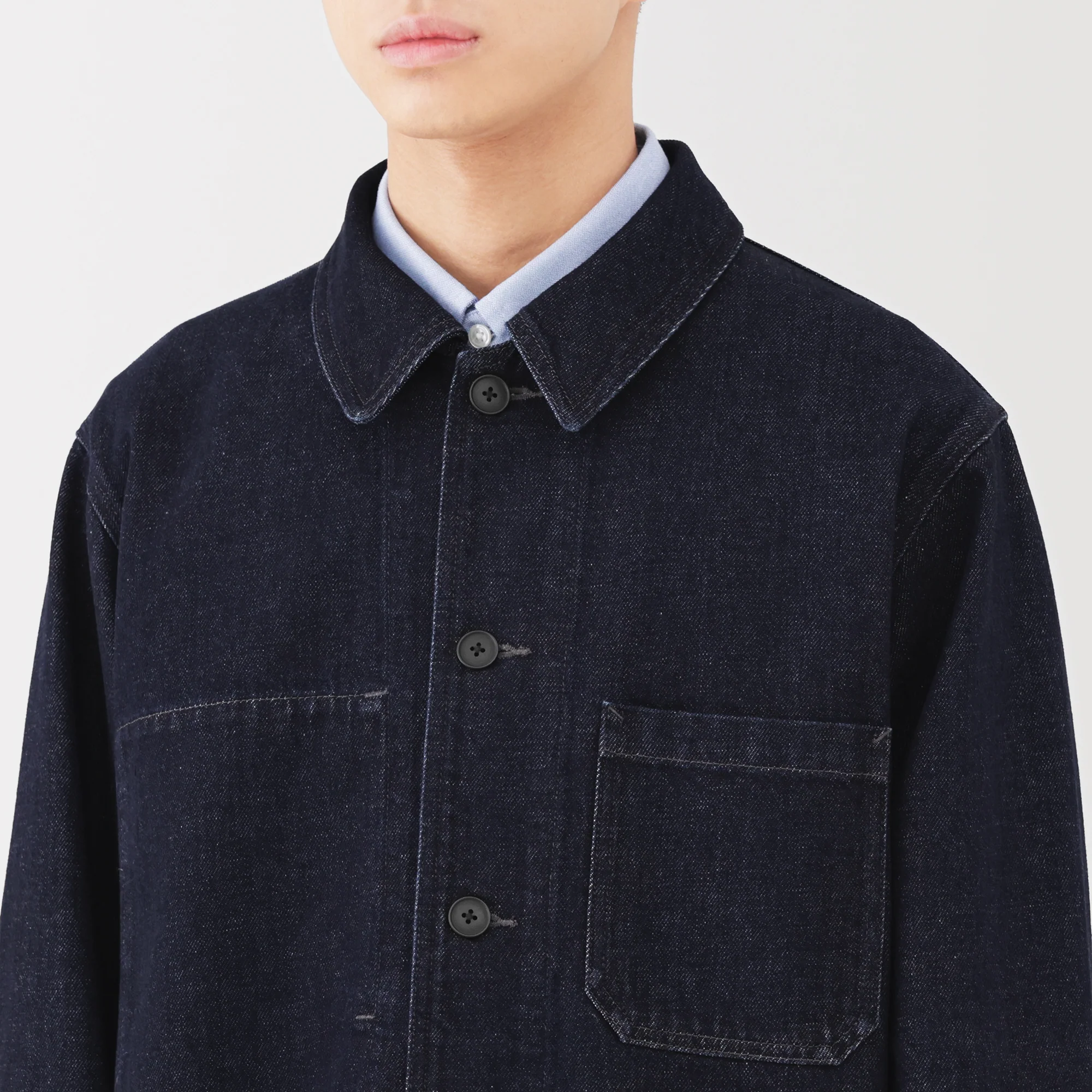 Kapok Blend Denim Coverall Jacket - Image 16