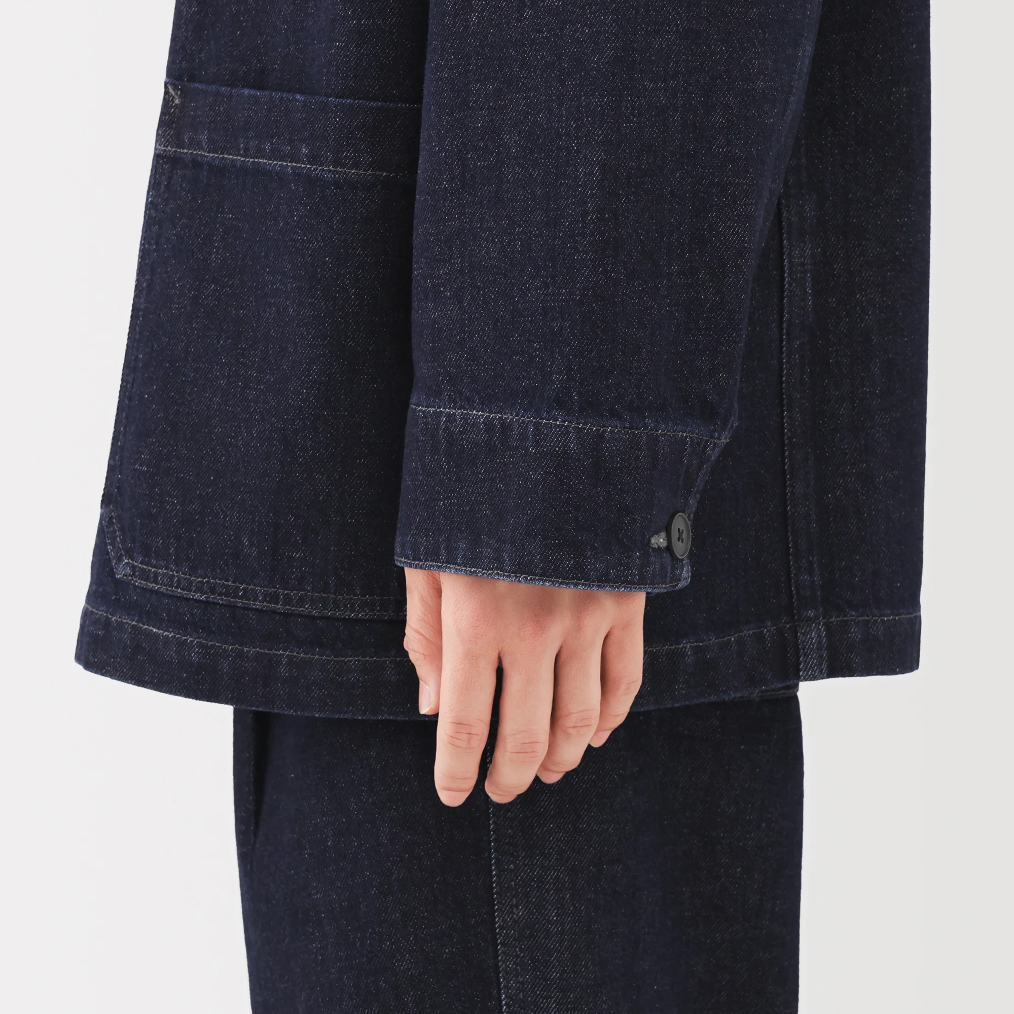 Kapok Blend Denim Coverall Jacket - Image 17