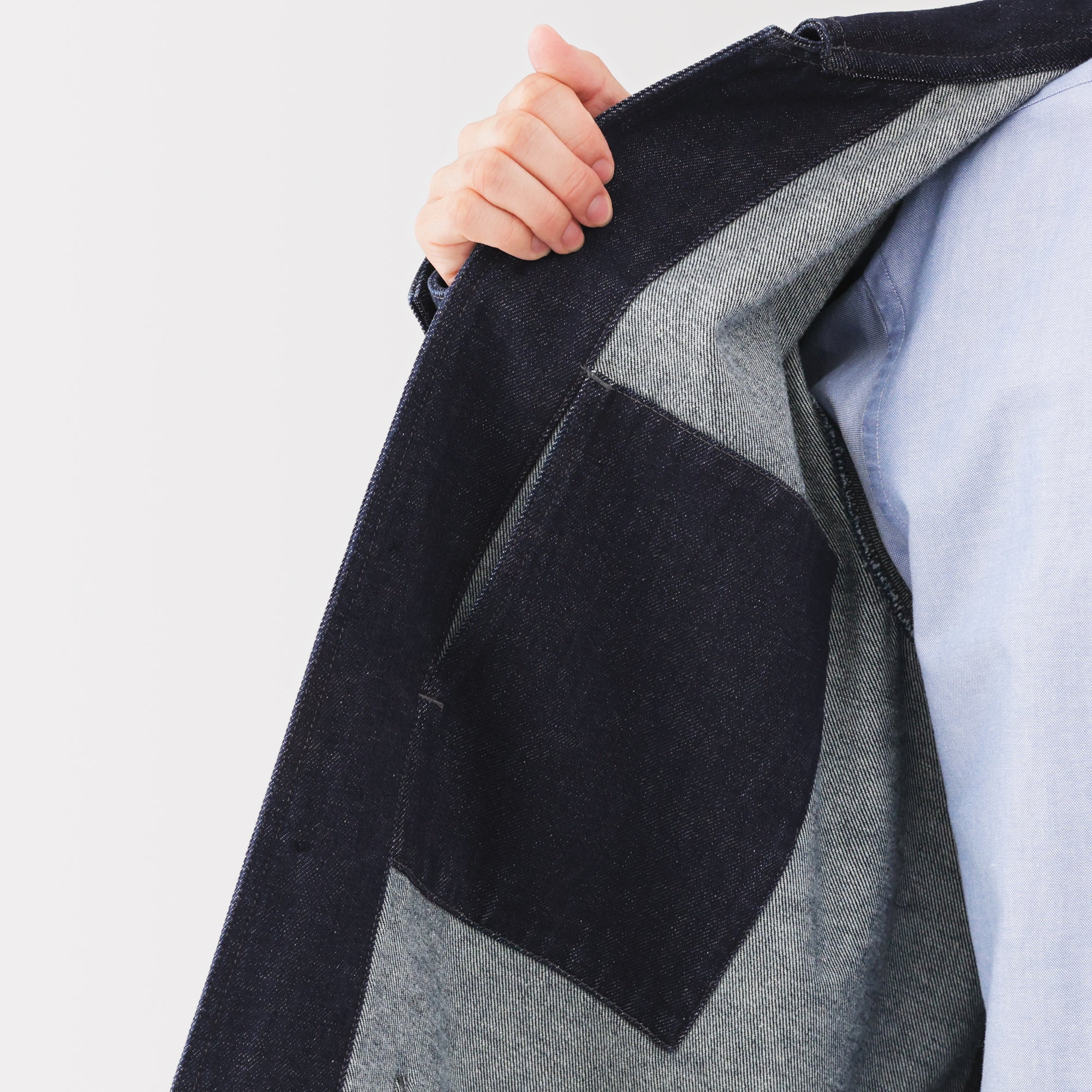Kapok Blend Denim Coverall Jacket - Image 9