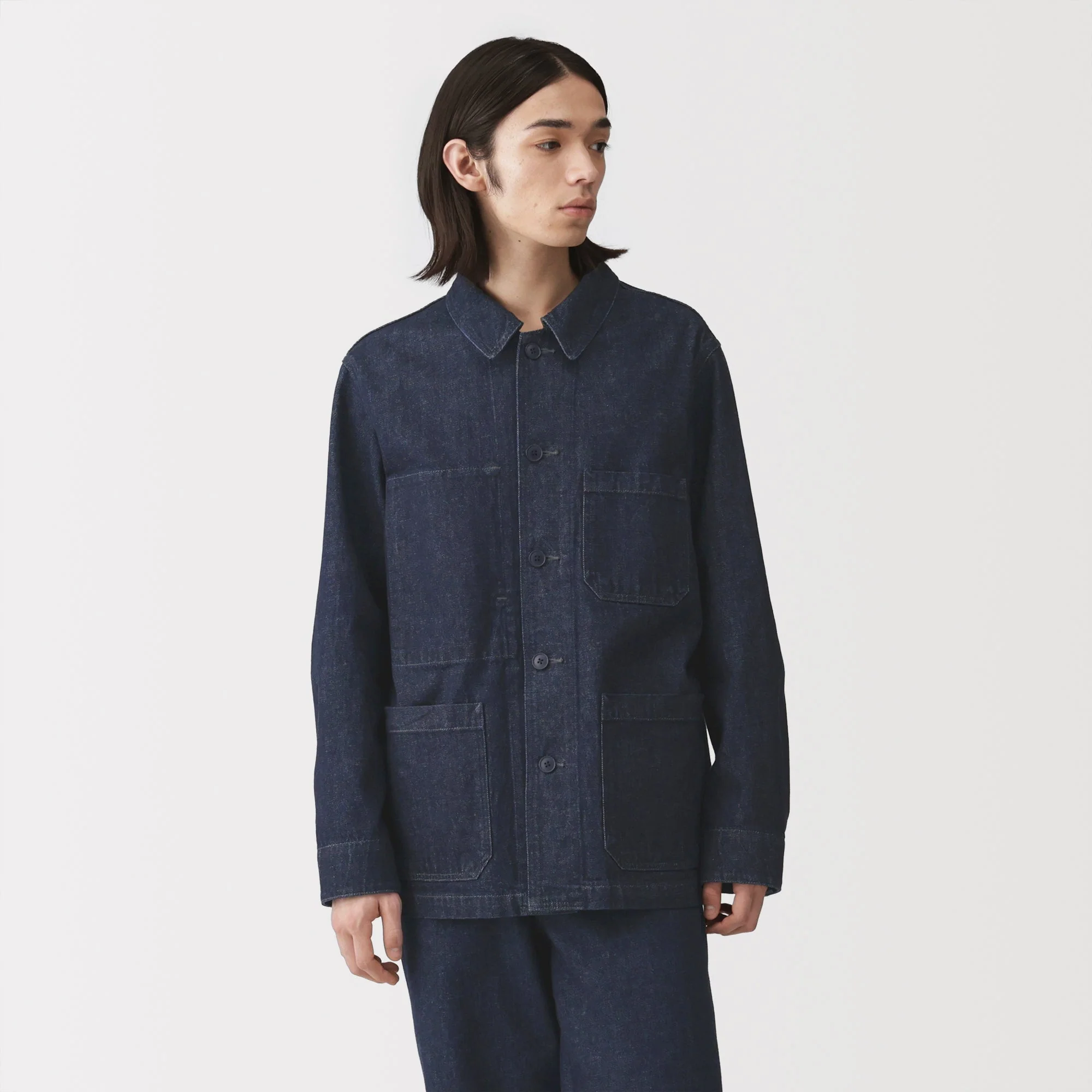 Kapok Blend Denim Coverall Jacket - Image 3