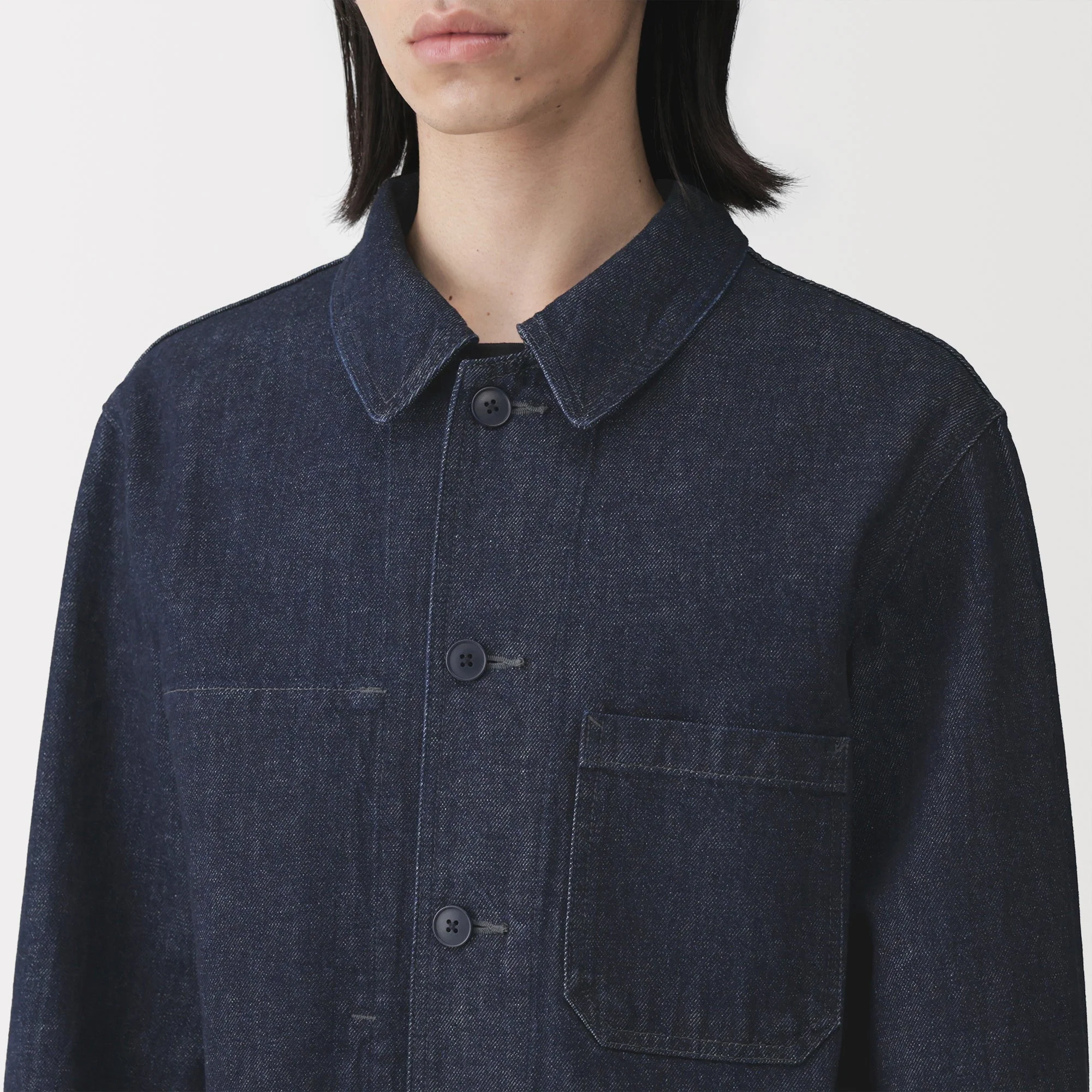 Kapok Blend Denim Coverall Jacket - Image 7
