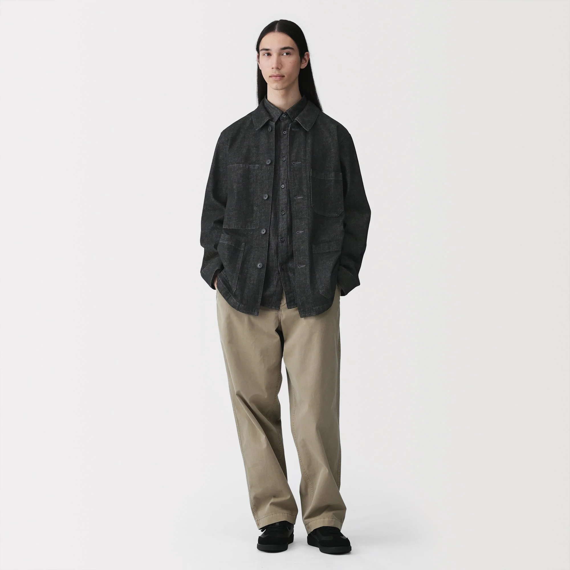 Kapok Blend Denim Coverall Jacket - Image 13