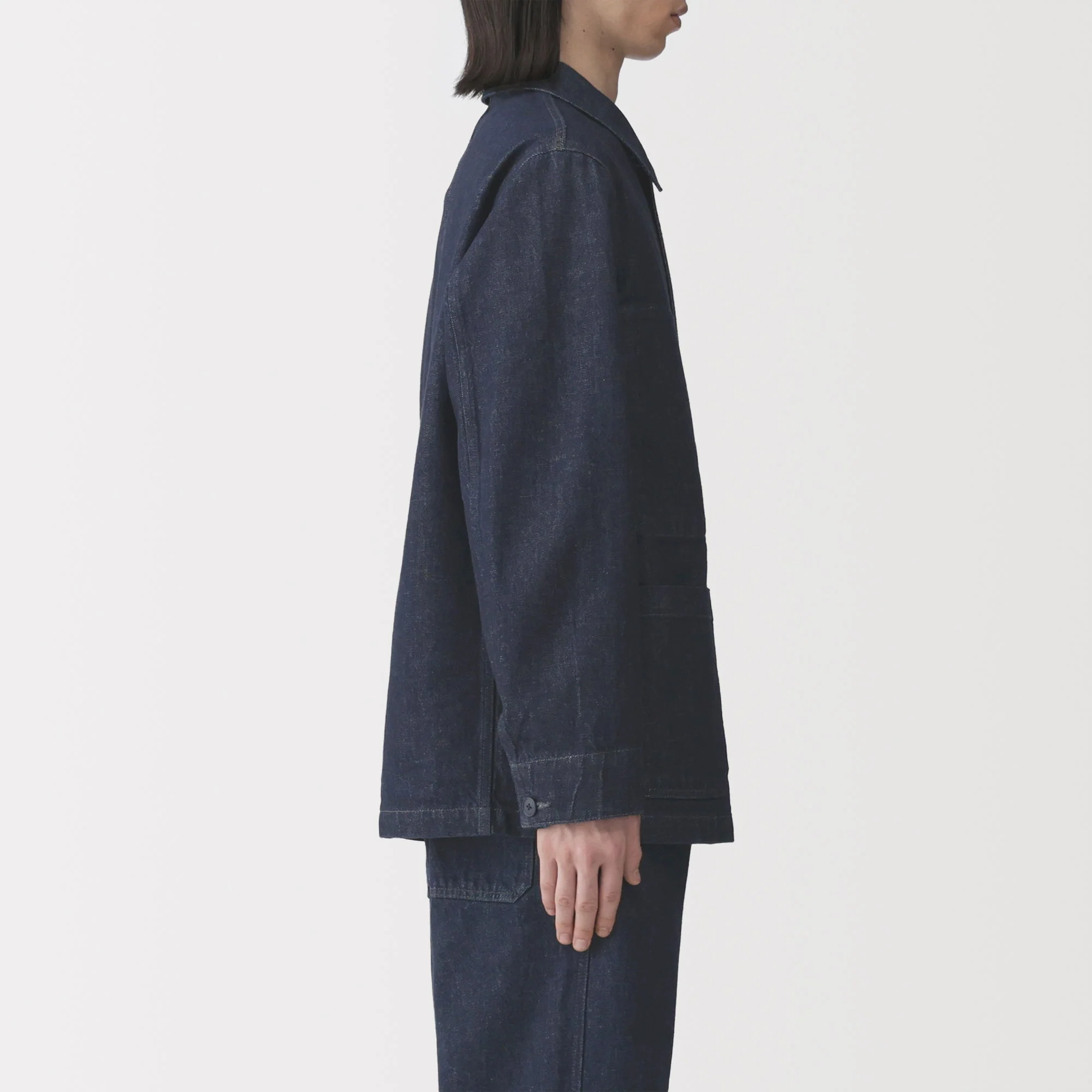 Kapok Blend Denim Coverall Jacket - Image 5
