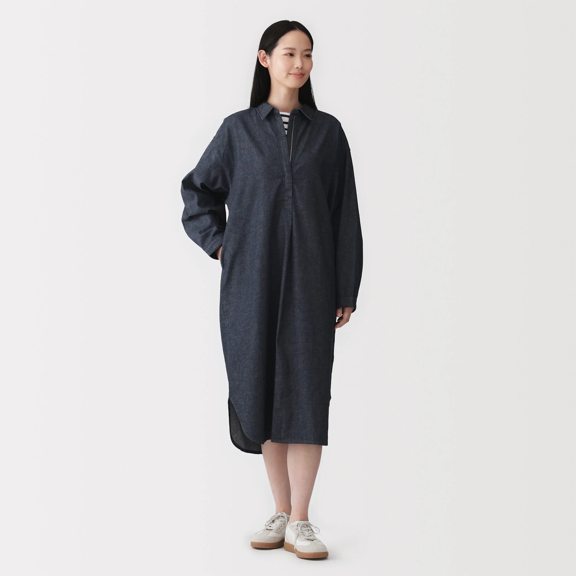 Kapok Blend Denim Dress - Image 10