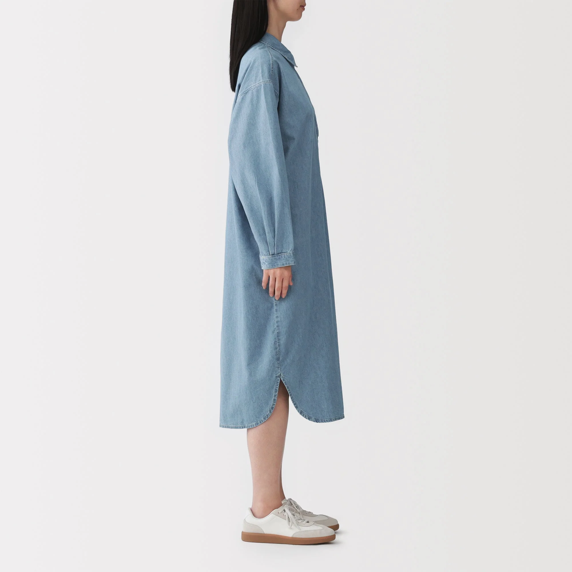Kapok Blend Denim Dress - Image 4