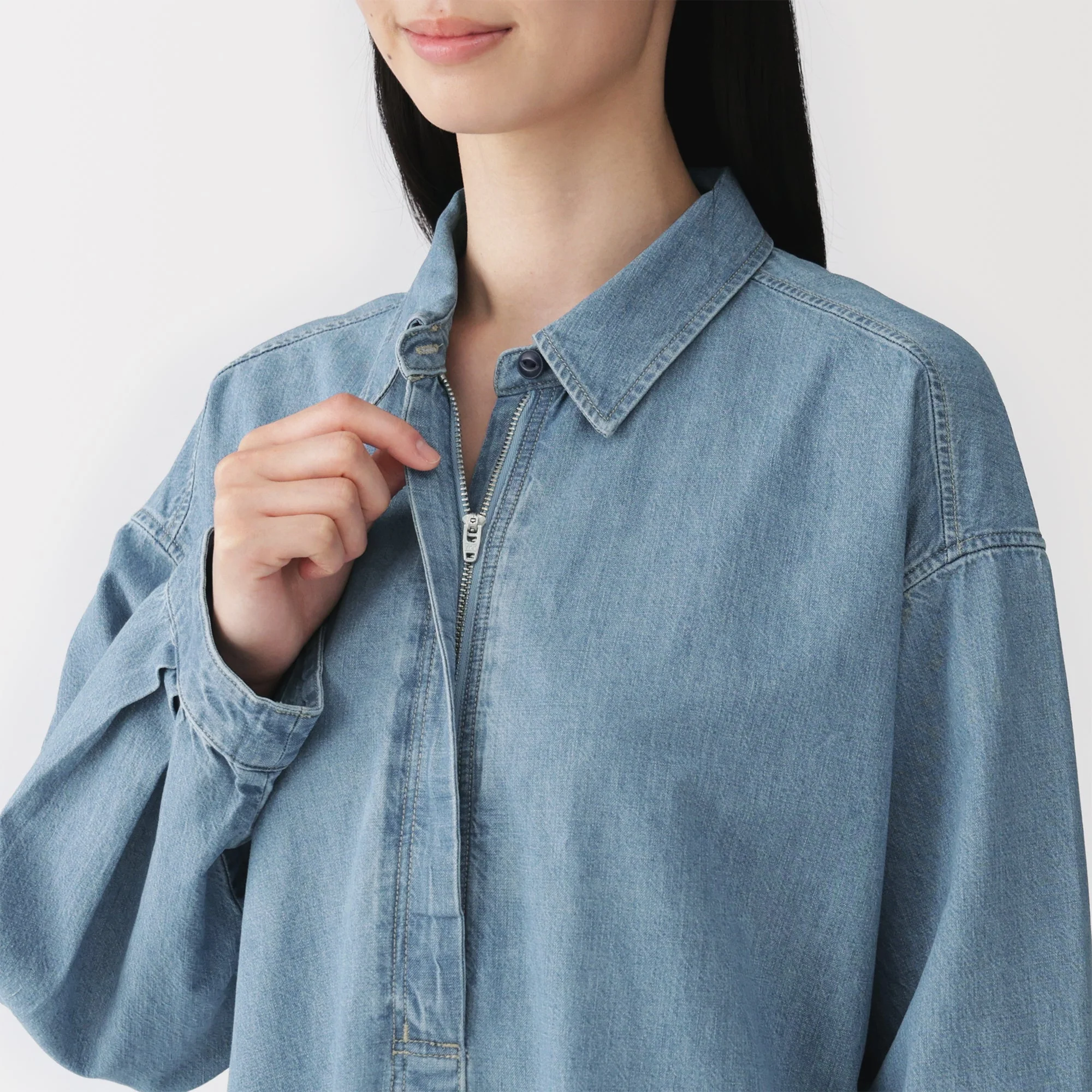 Kapok Blend Denim Dress - Image 7