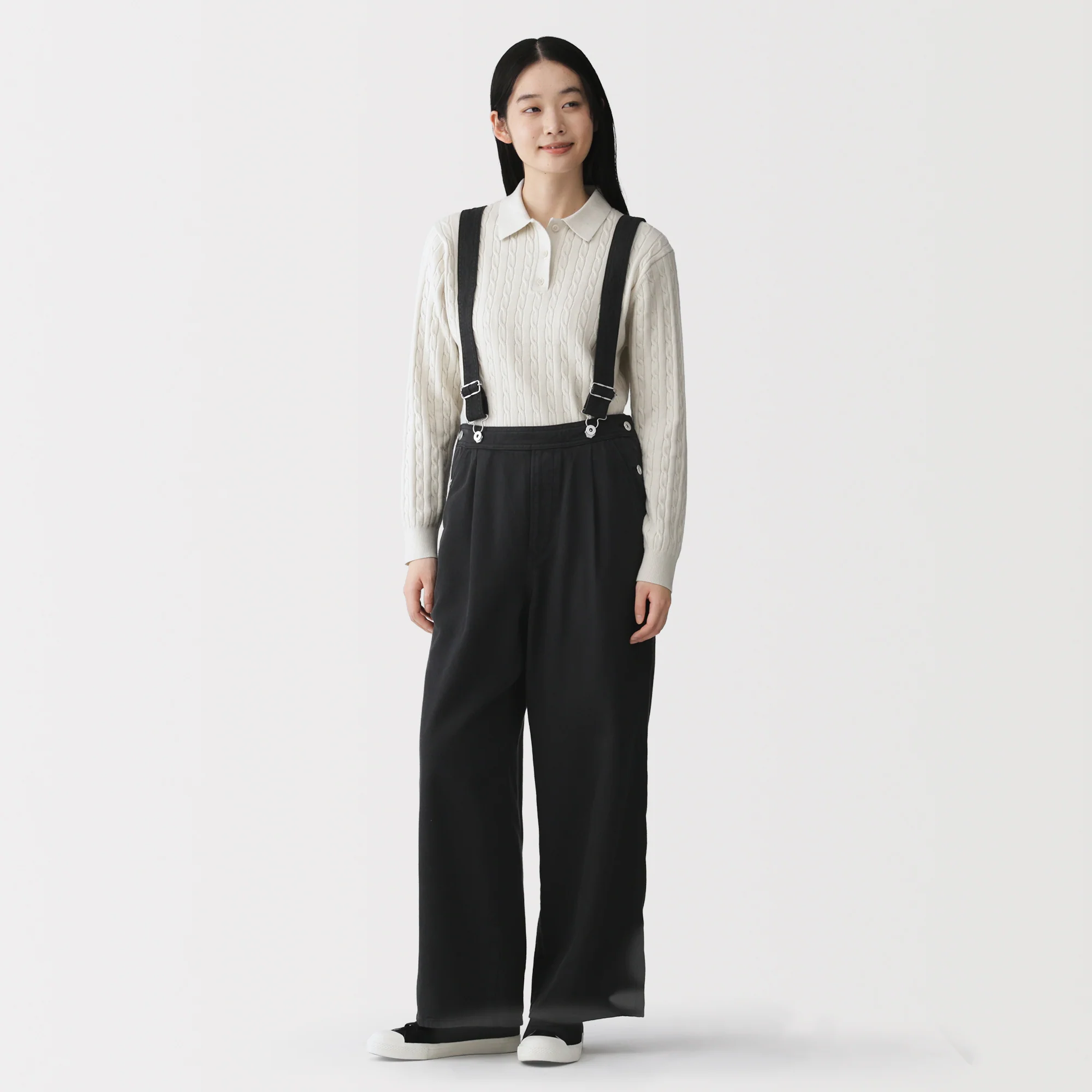 Kapok Blend Denim Overall Pants