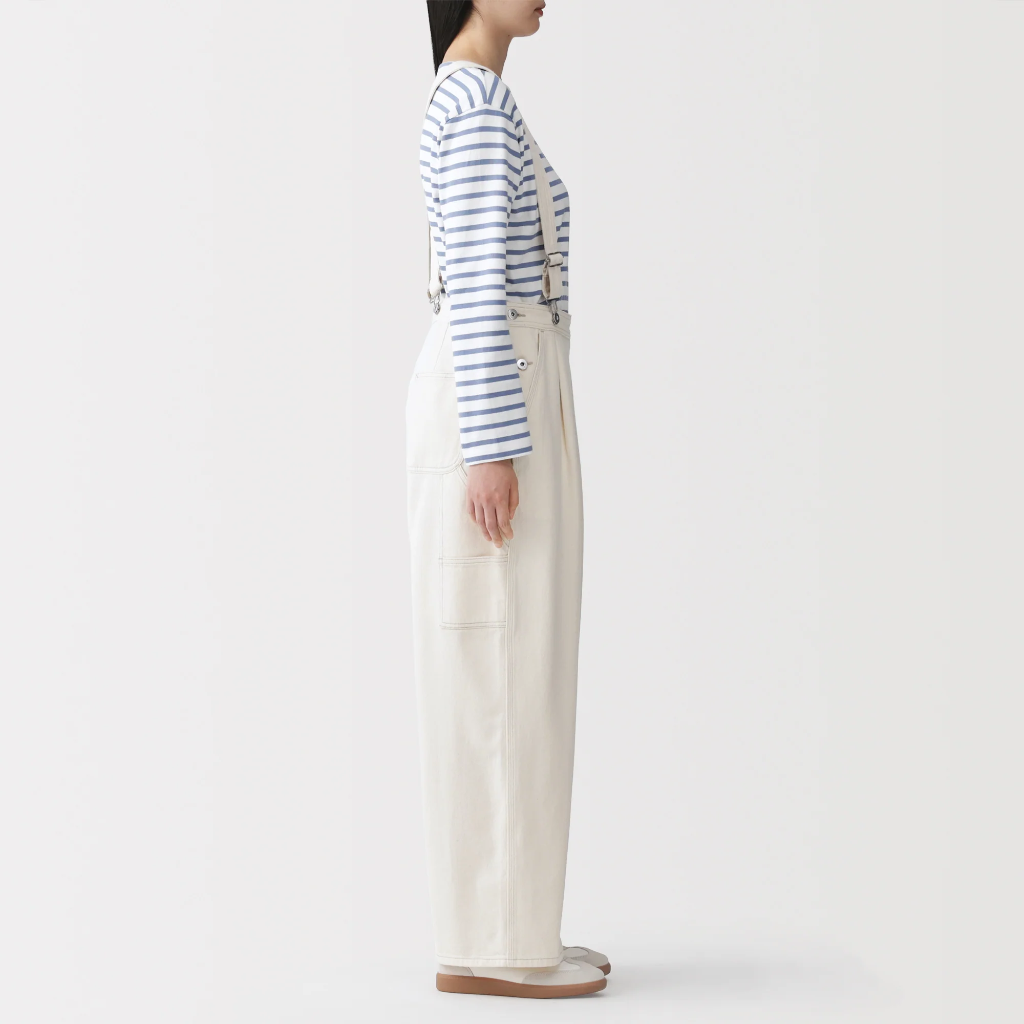 Kapok Blend Denim Overall Pants - Image 4