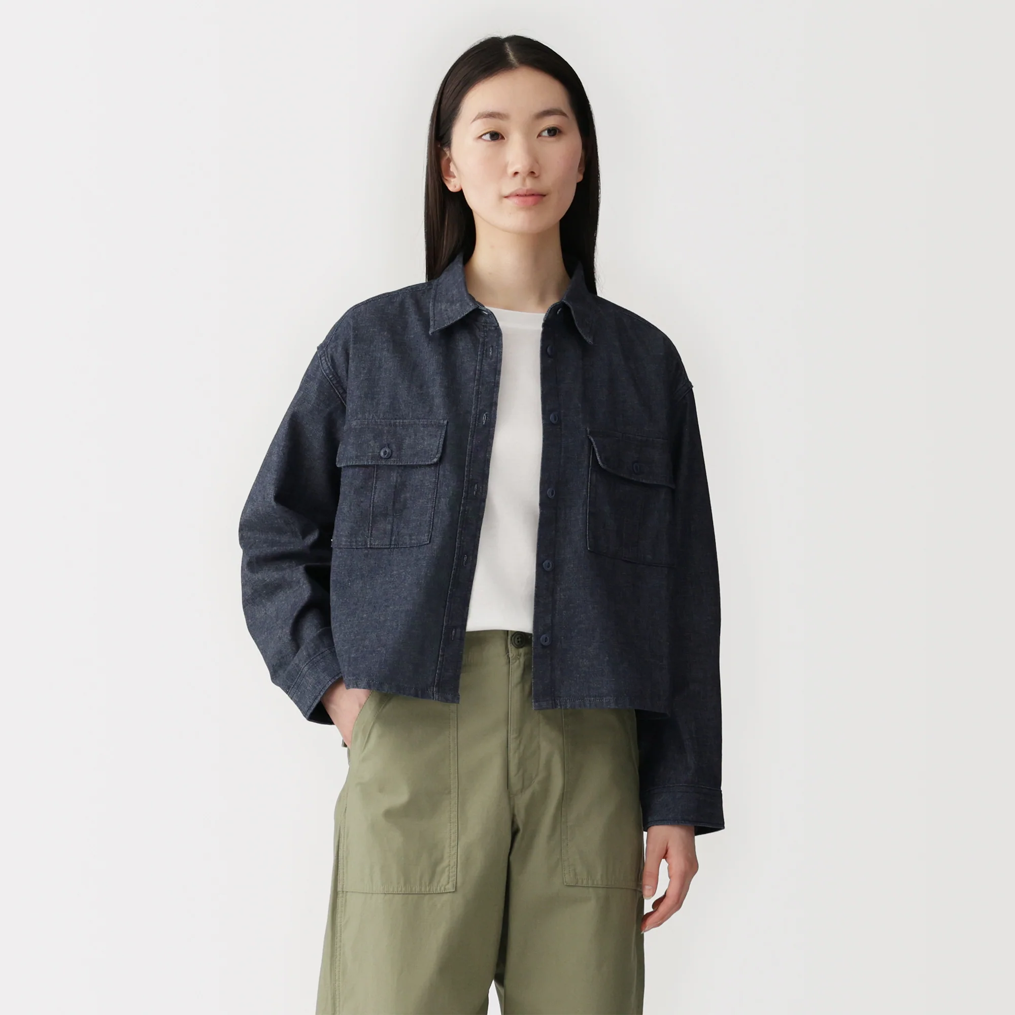 Kapok Blend Denim Shirt