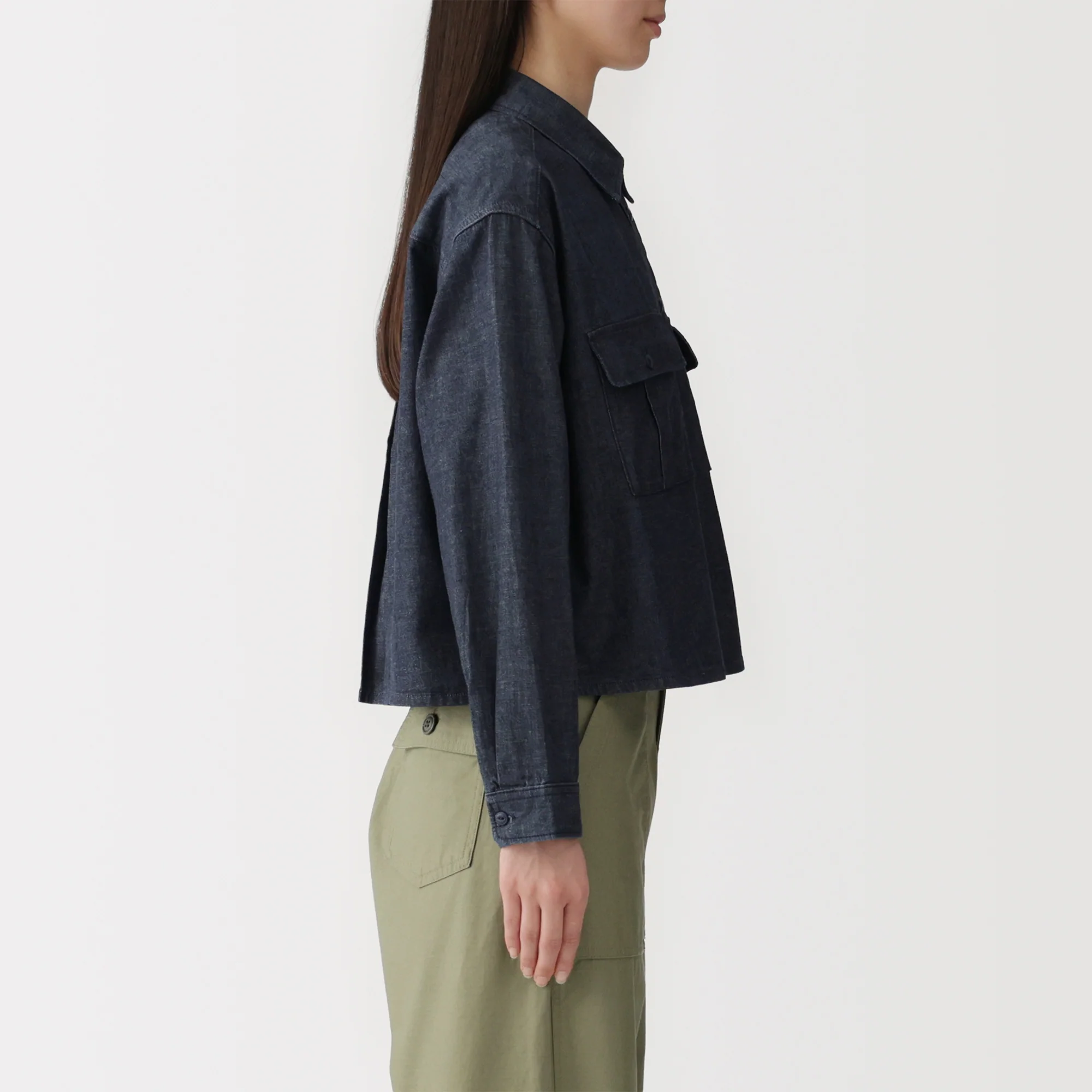 Kapok Blend Denim Shirt - Image 5