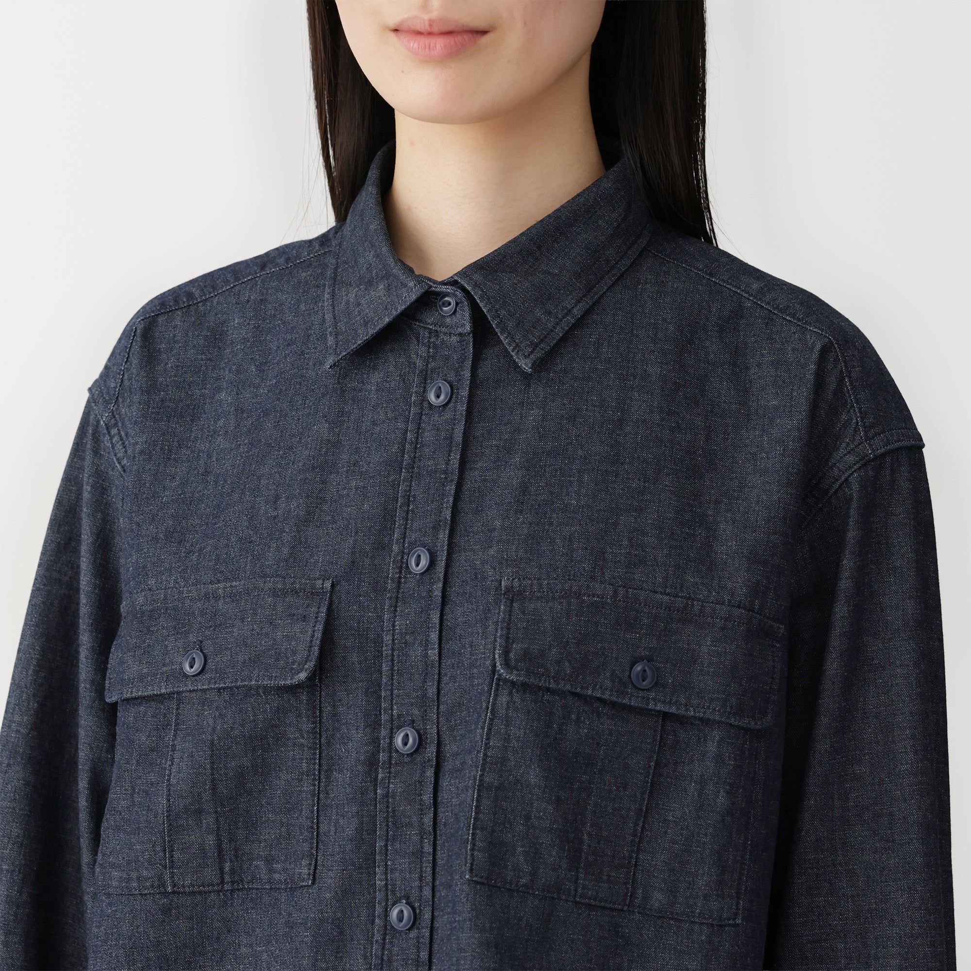 Kapok Blend Denim Shirt - Image 7