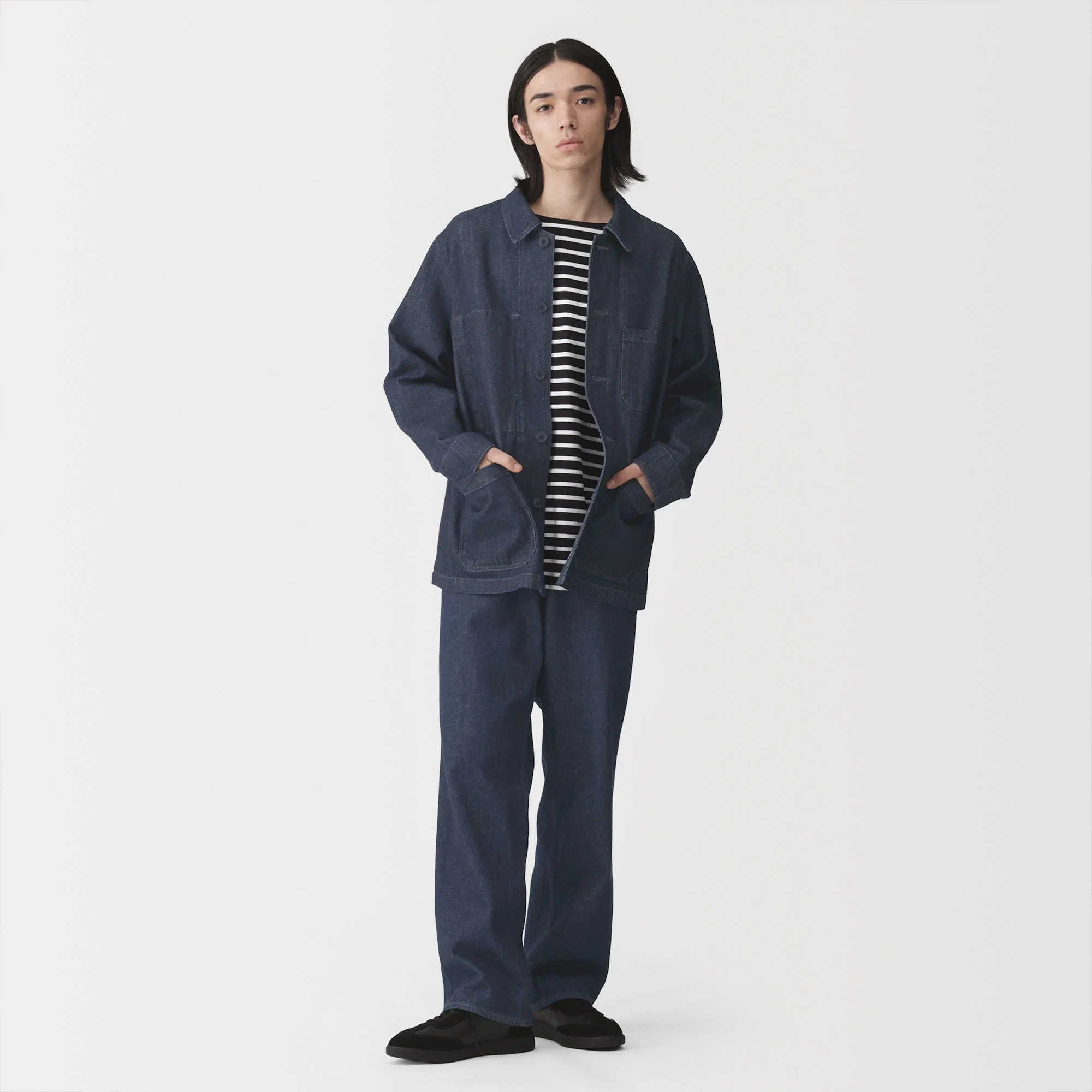 Kapok Blend Denim Wide Pants - Image 13