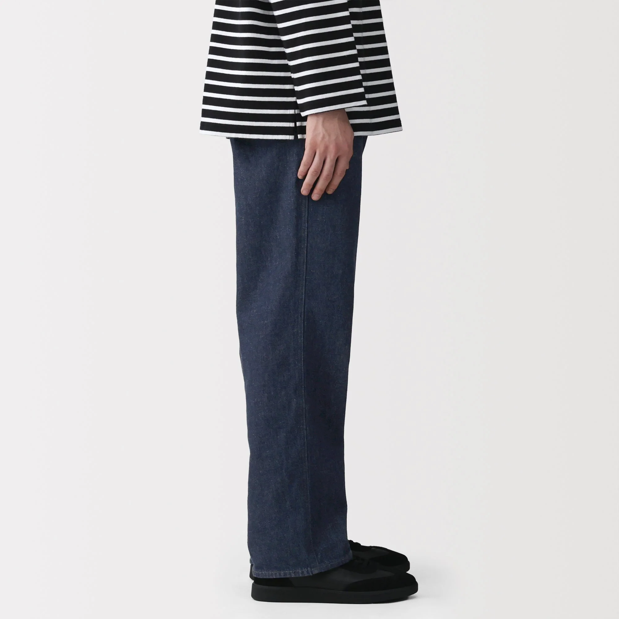 Kapok Blend Denim Wide Pants - Image 14