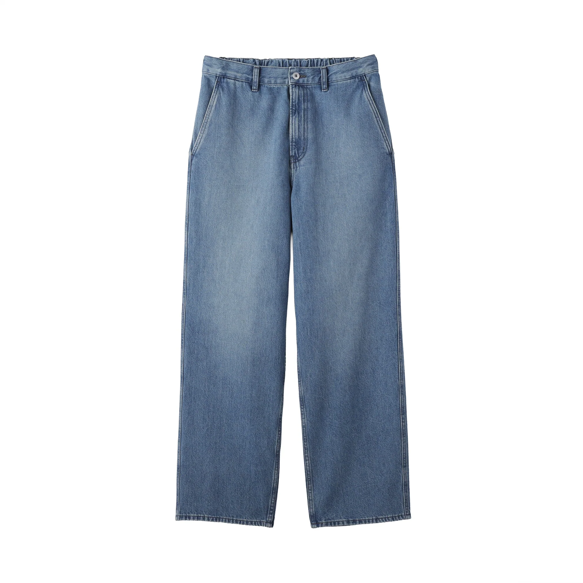 Kapok Blend Denim Wide Pants - Image 2