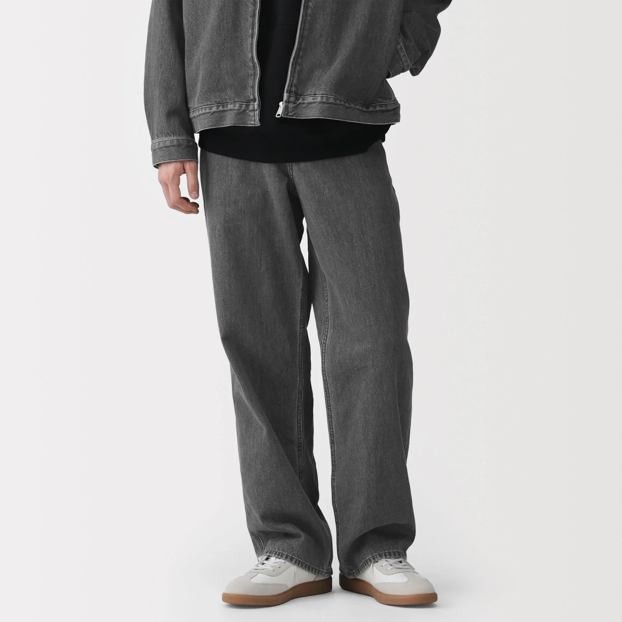 Kapok Blend Denim Wide Pants - Image 3