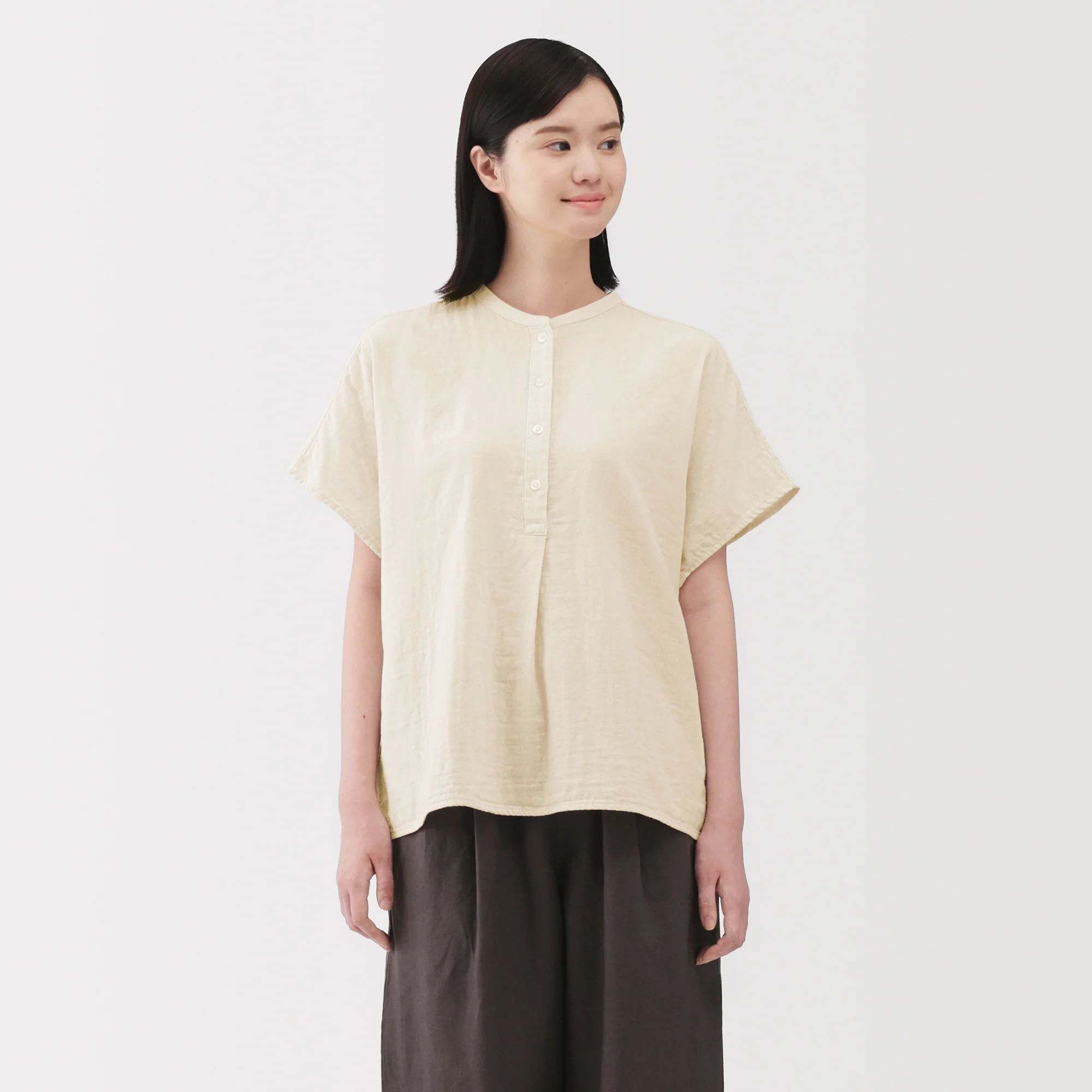 Kapok Blend Double Gauze Blouse - Image 19