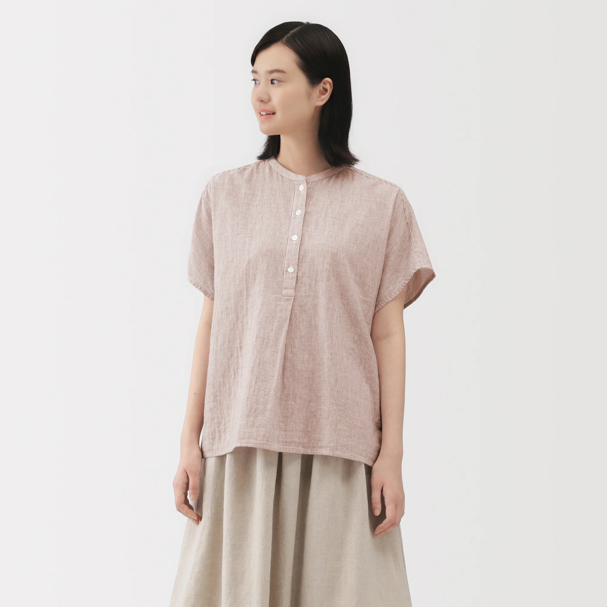 Kapok Blend Double Gauze Blouse - Image 27