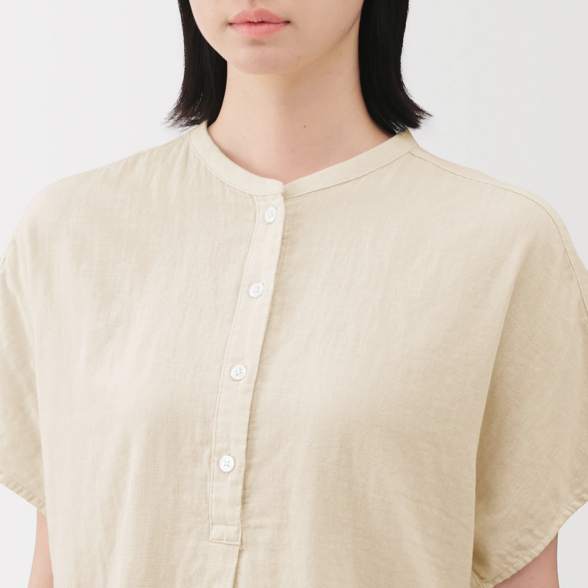 Kapok Blend Double Gauze Blouse - Image 7